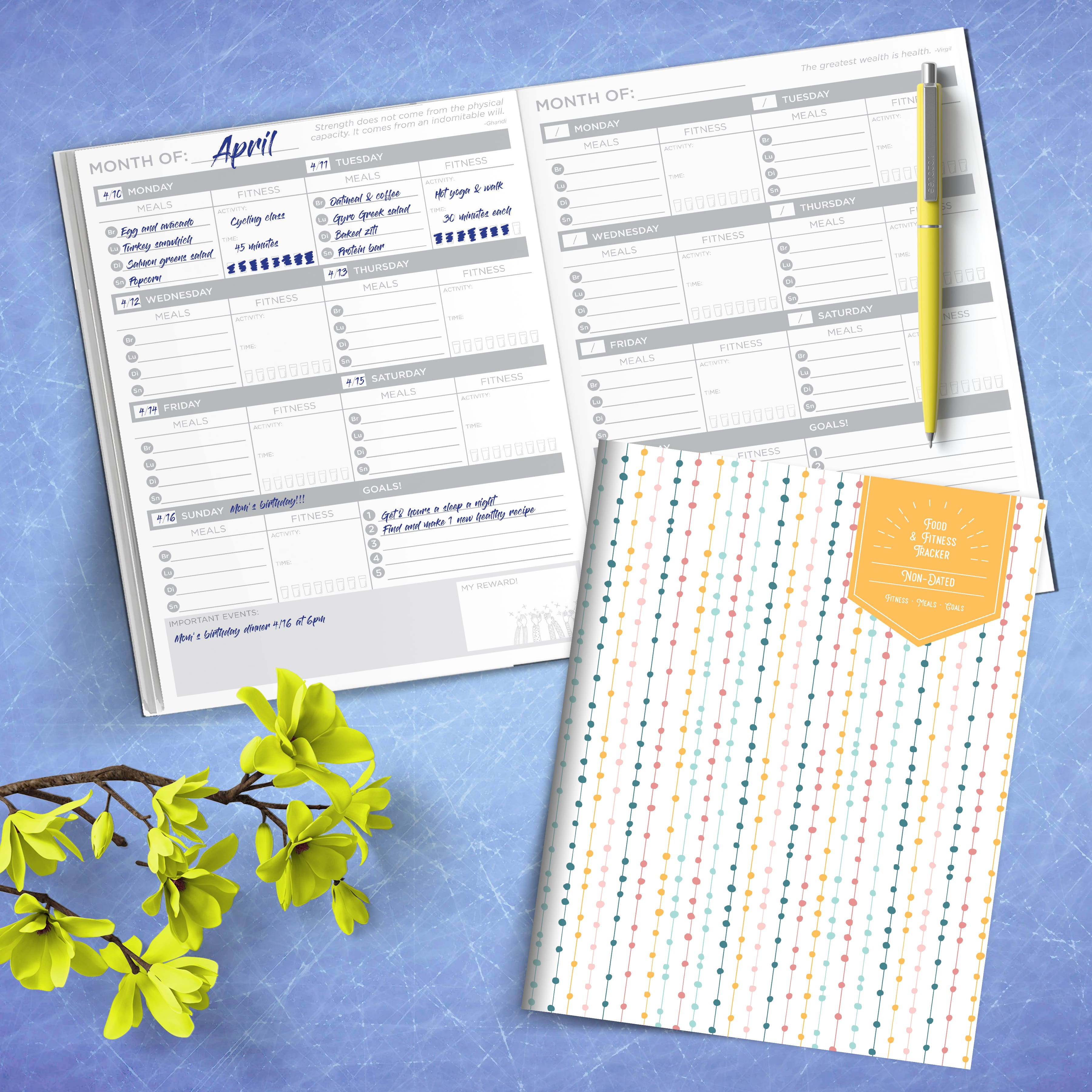 Golden Design Food & Fitness Weekly Healthy Living Planner