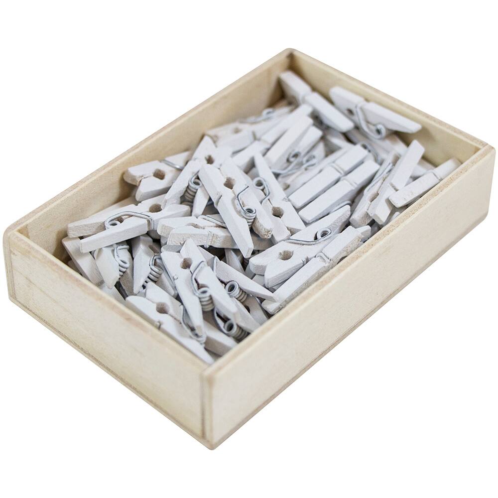 JAM Paper 7/8&#x22; Wood Clothespins, 100ct.