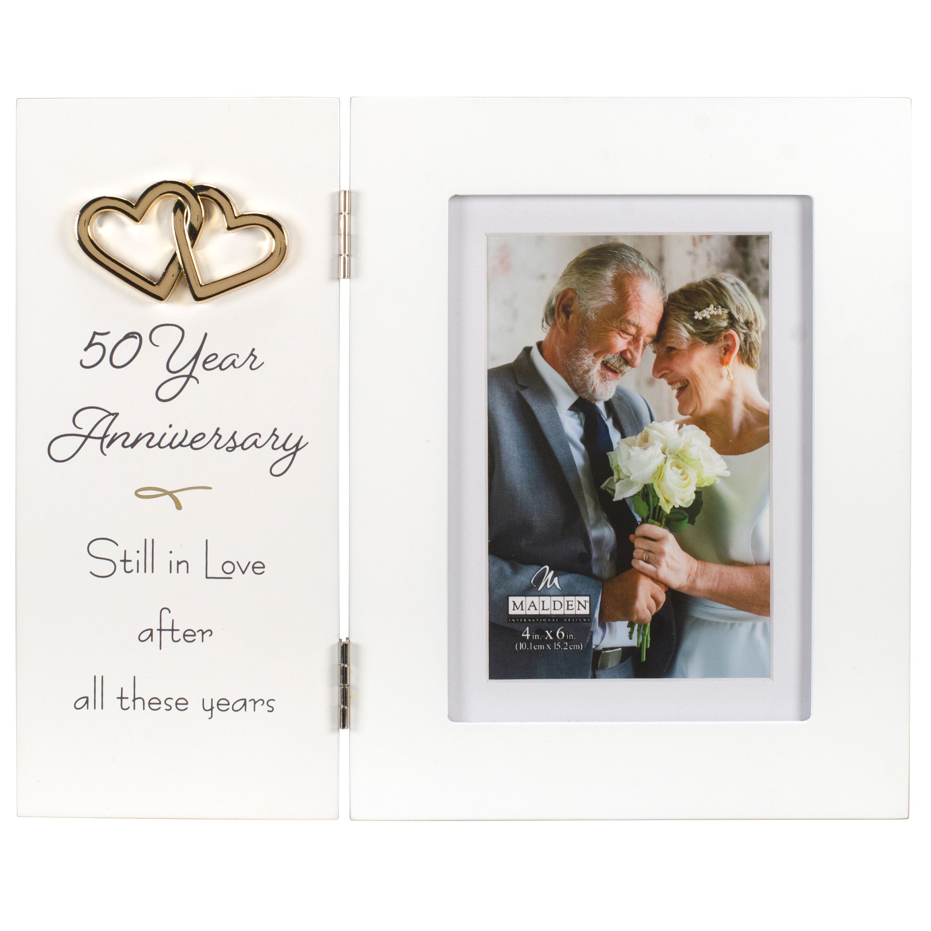 Malden International Designs 50 Year Anniversary 4" x 6" Hinged Frame with Mat