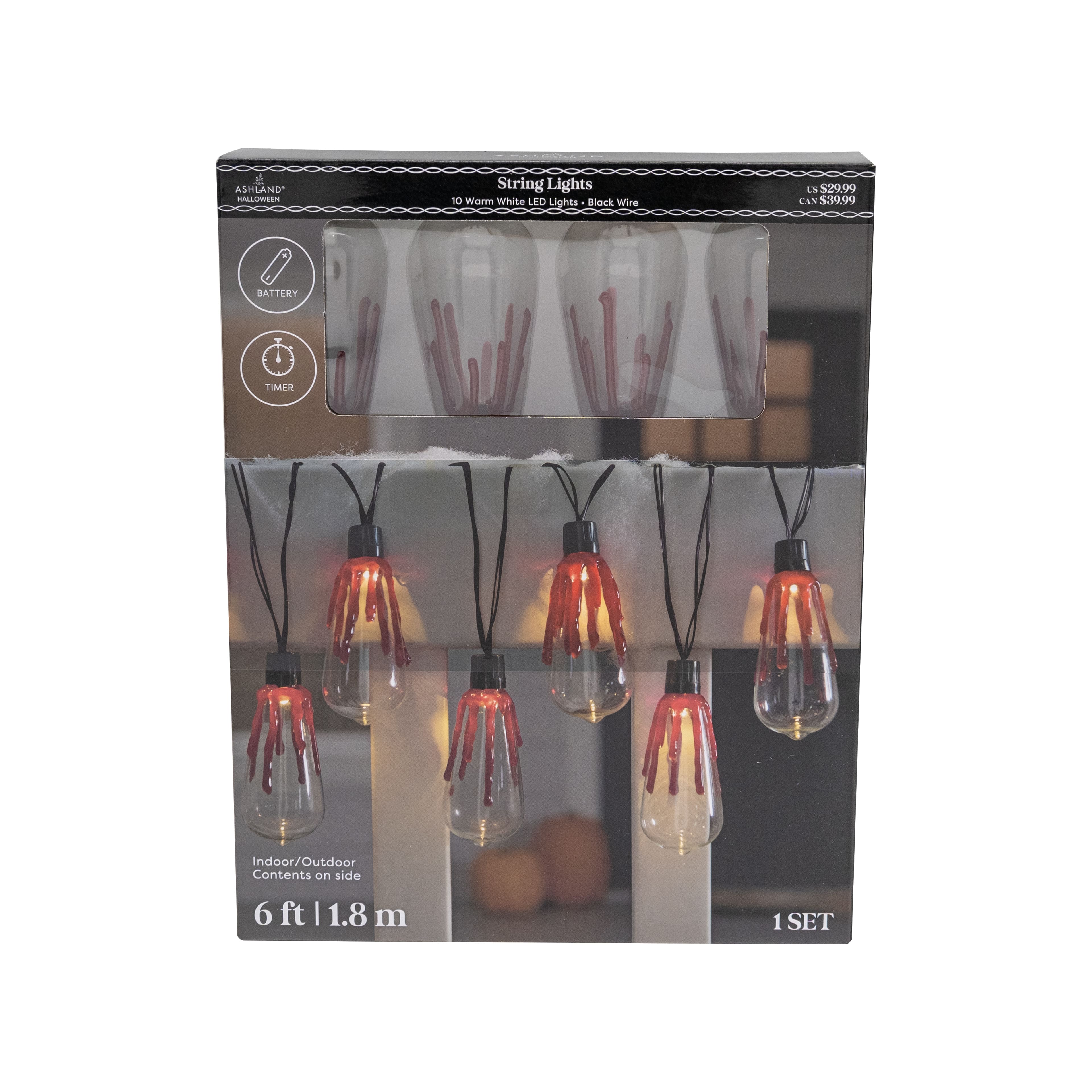 10ct. Bloody Bulb LED String Lights by Ashland&#xAE;