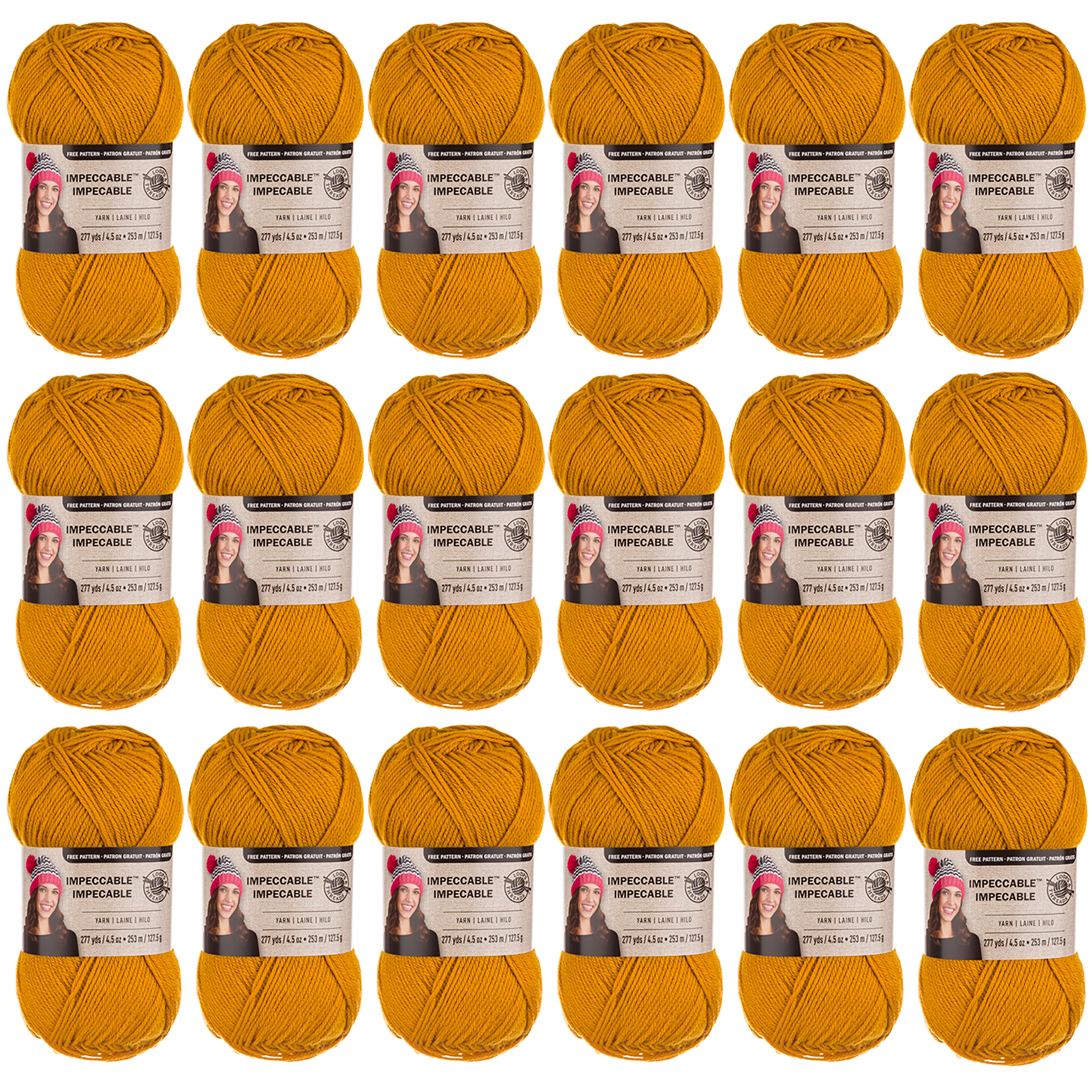 18 Pack: Impeccable&#xAE; Solid Yarn by Loops &#x26; Threads&#xAE;