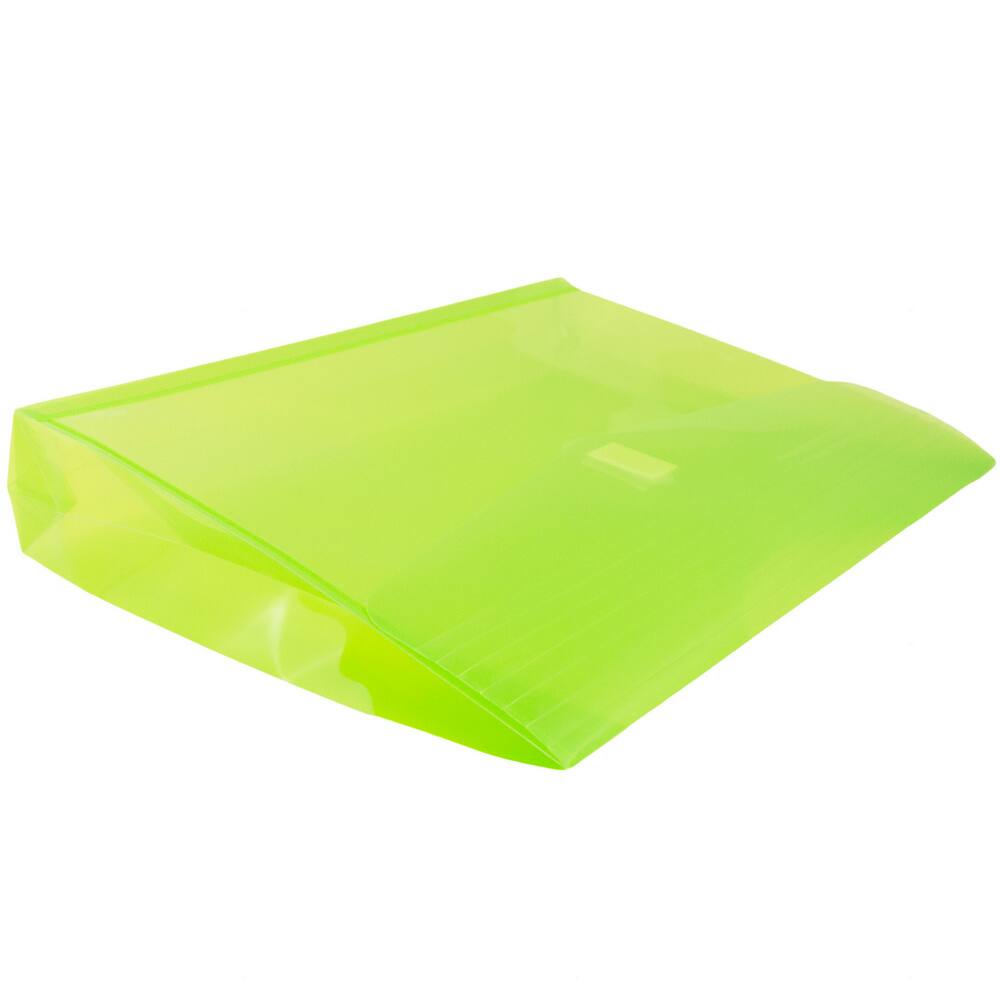 JAM Paper 9.75" x 13" Lime Green Plastic Hook & Loop Closure Envelopes, 12ct.