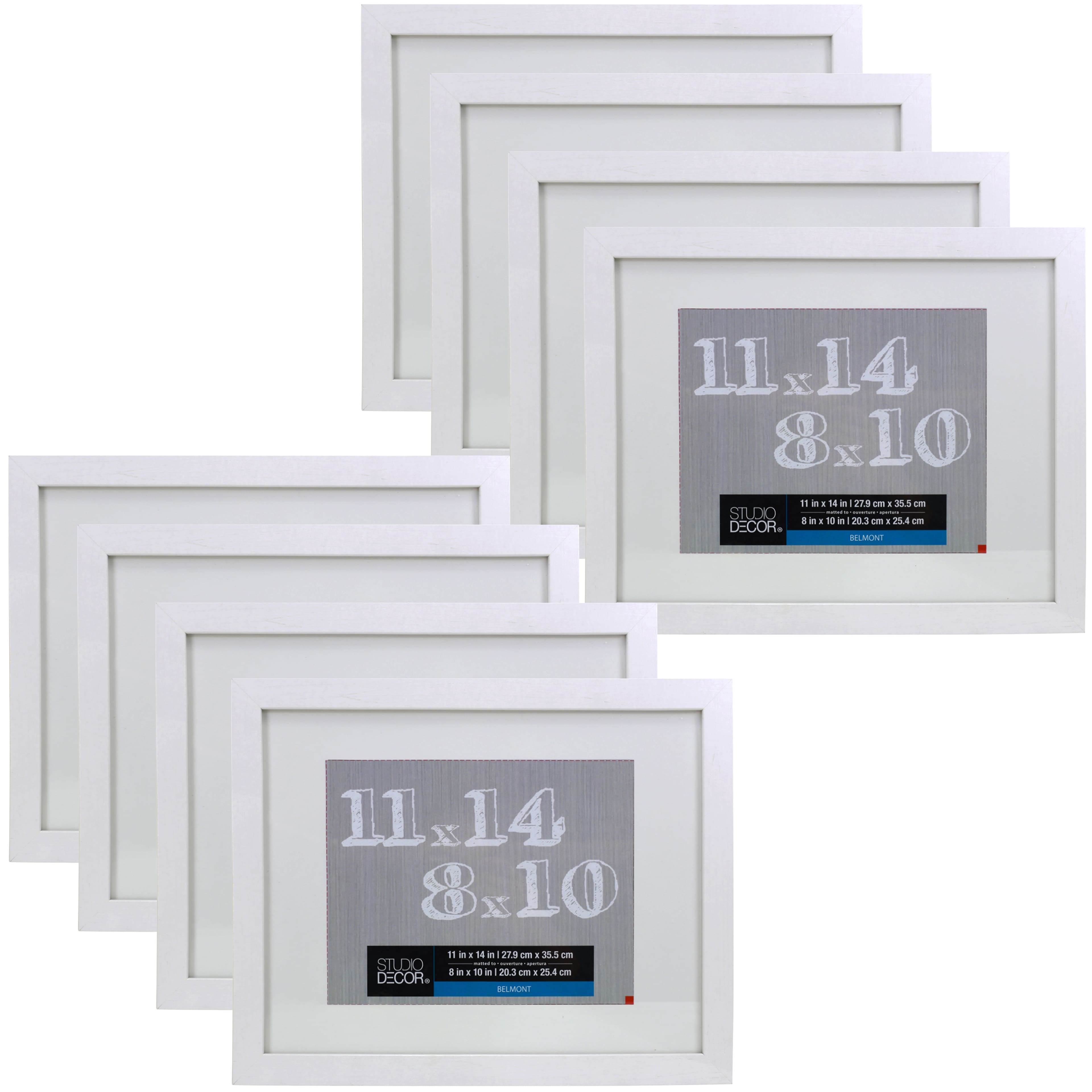 8 Pack: White Frame with Mat, Belmont by Studio D&#xE9;cor&#xAE;