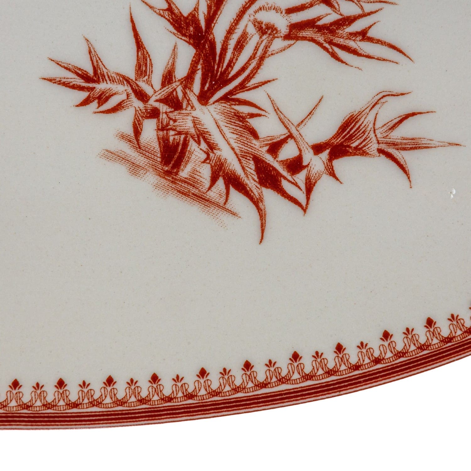 Hello Honey® 9.75" Cream & Brown Vintage Bird & Botanicals Stoneware Oval Plates, 2ct.
