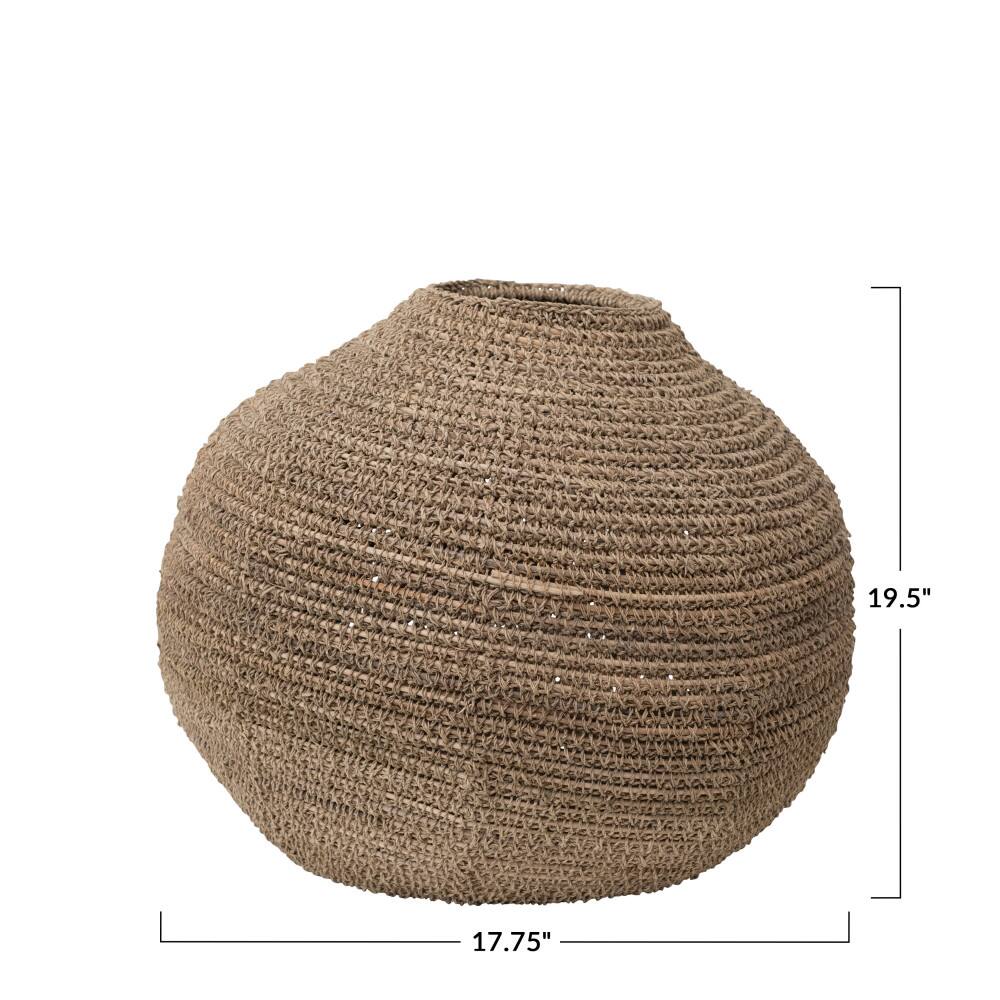 Hello Honey® Large Natural Decorative Handwoven Rattan Basket