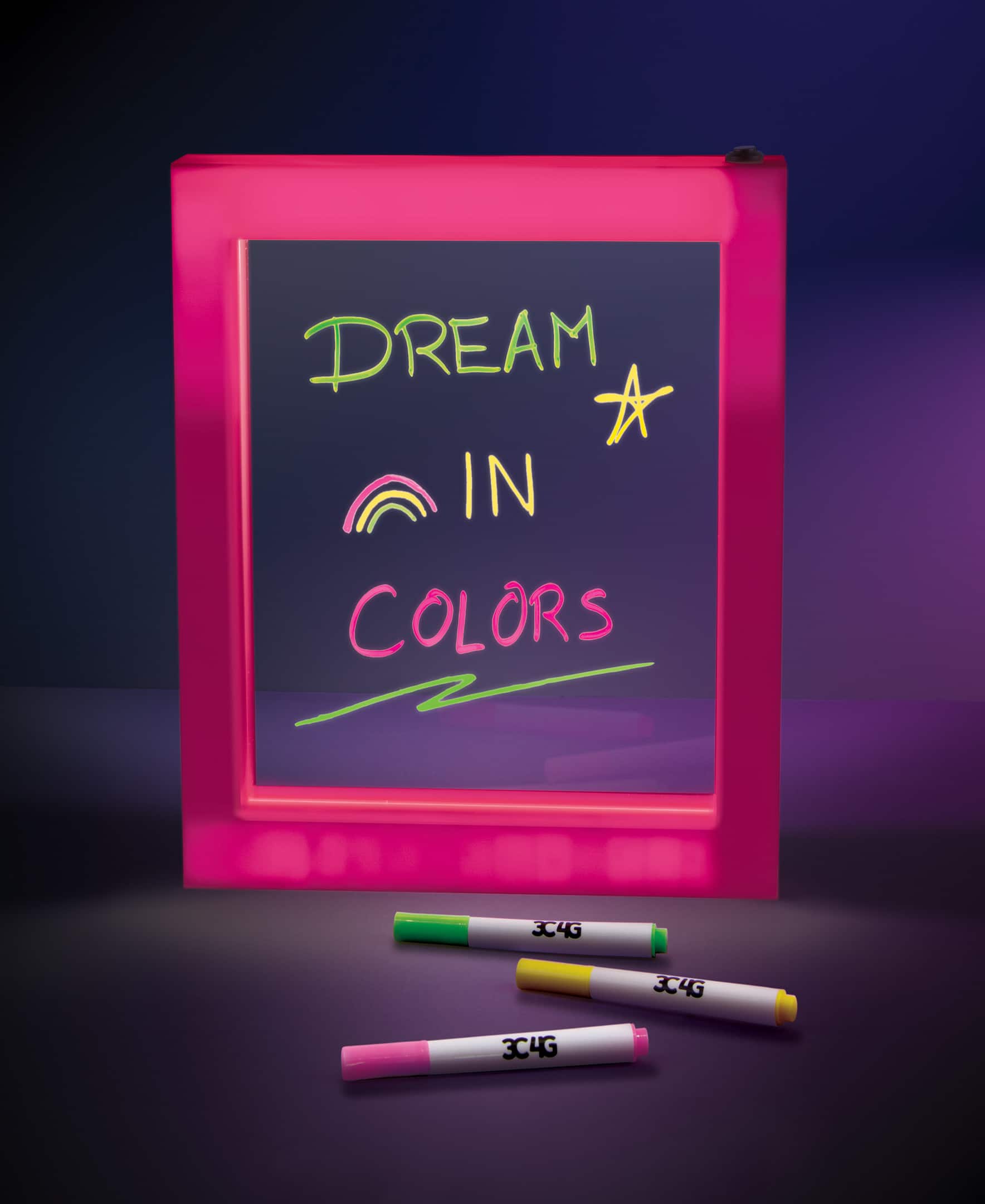 Make It Real 3C4G&#xAE; It&#x27;s Lit Message Board Light Up Dry Erase Board