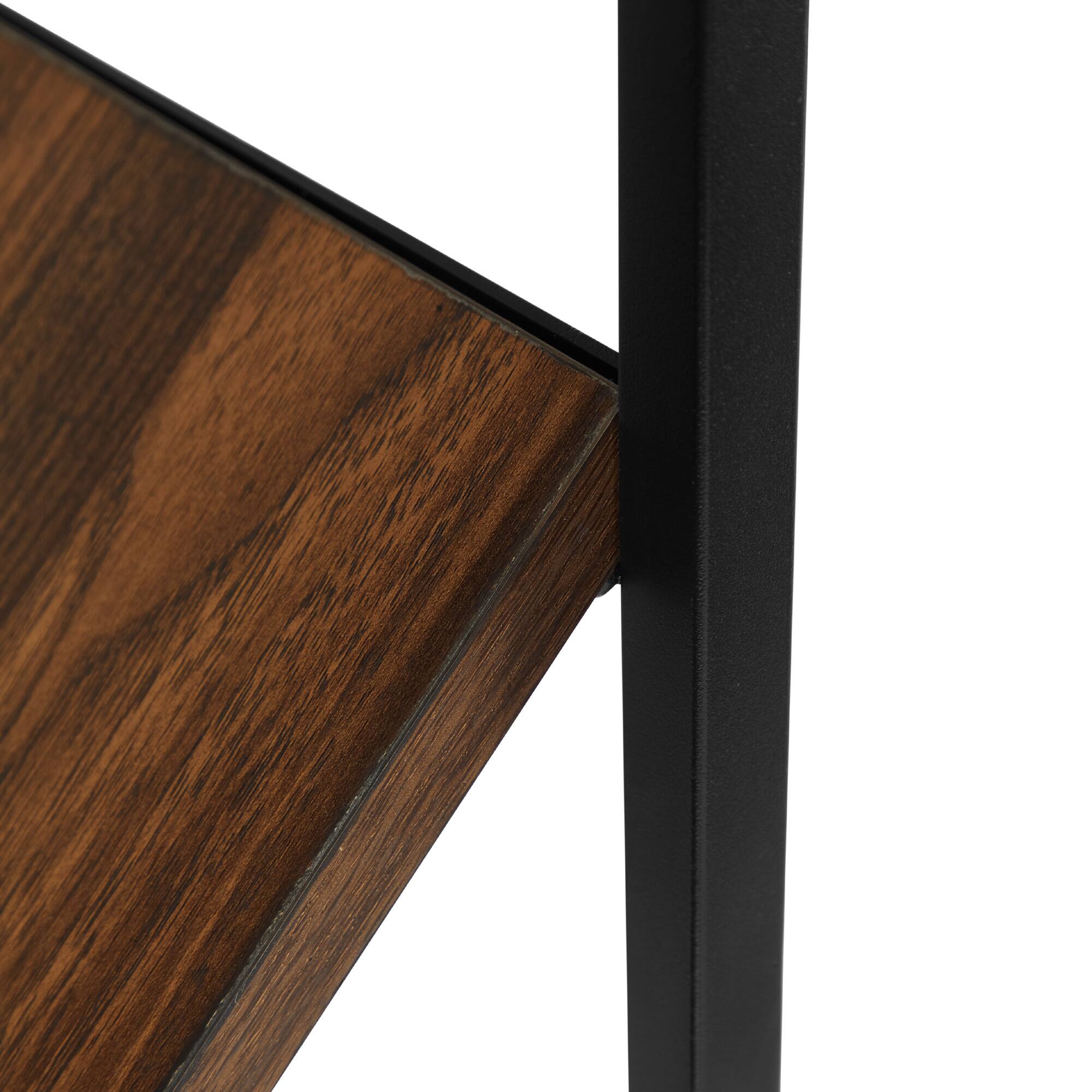Walker Edison 68&#x22; Dark Walnut V Bookshelf