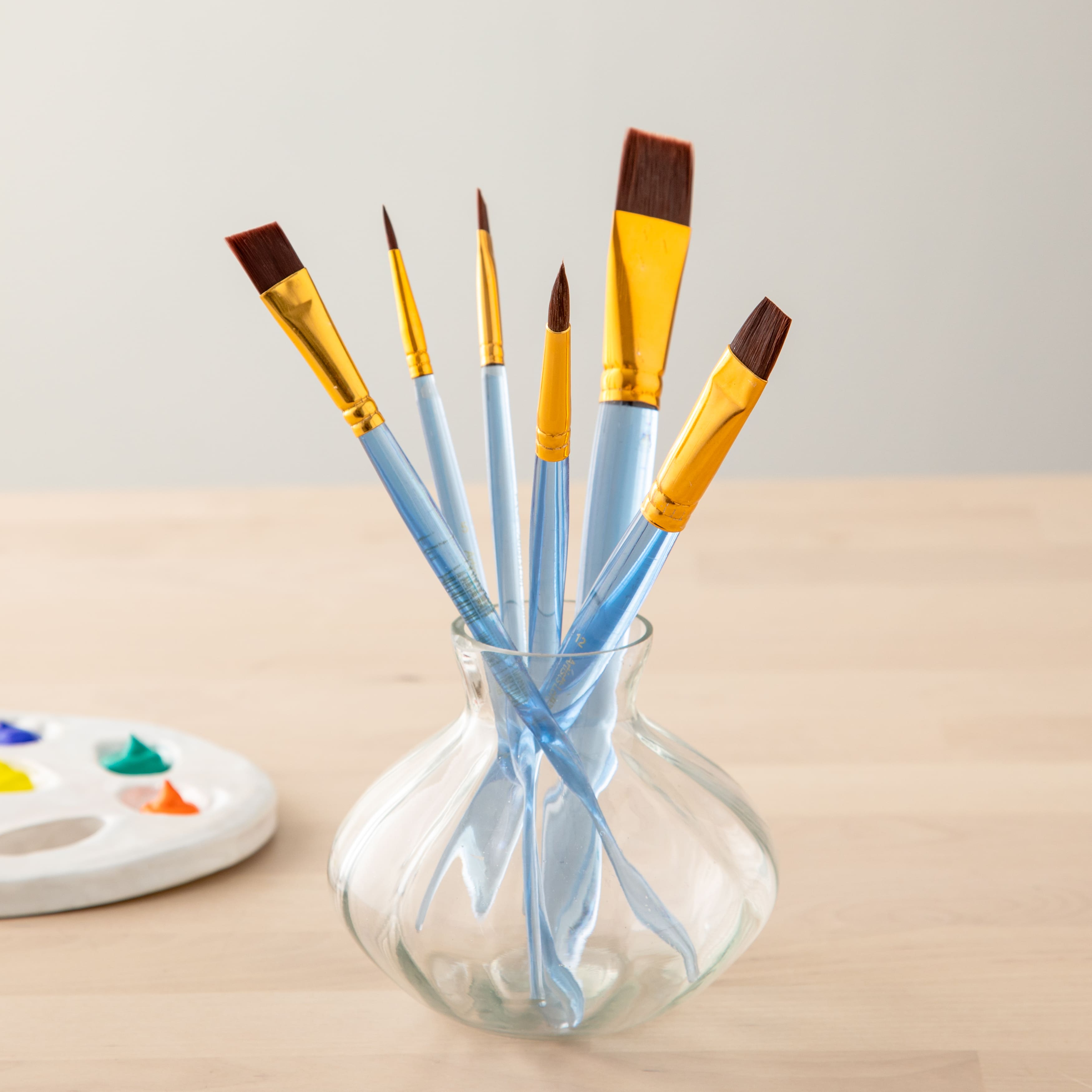 Necessities™ Brown Synthetic Acrylic Brush Set by Artist's Loft