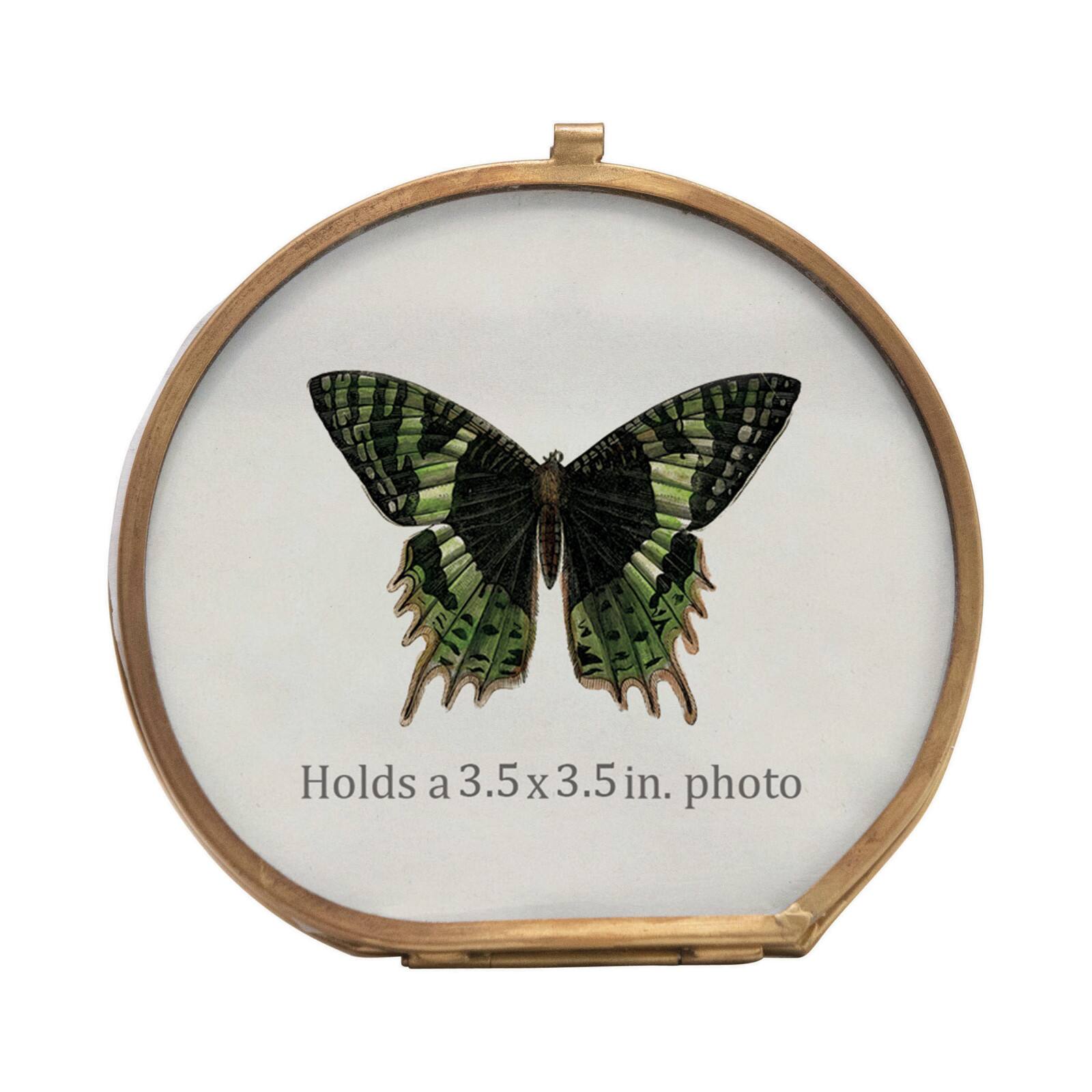 Hello Honey® Brass & Glass 3.5" x 3.5" Photo Frame