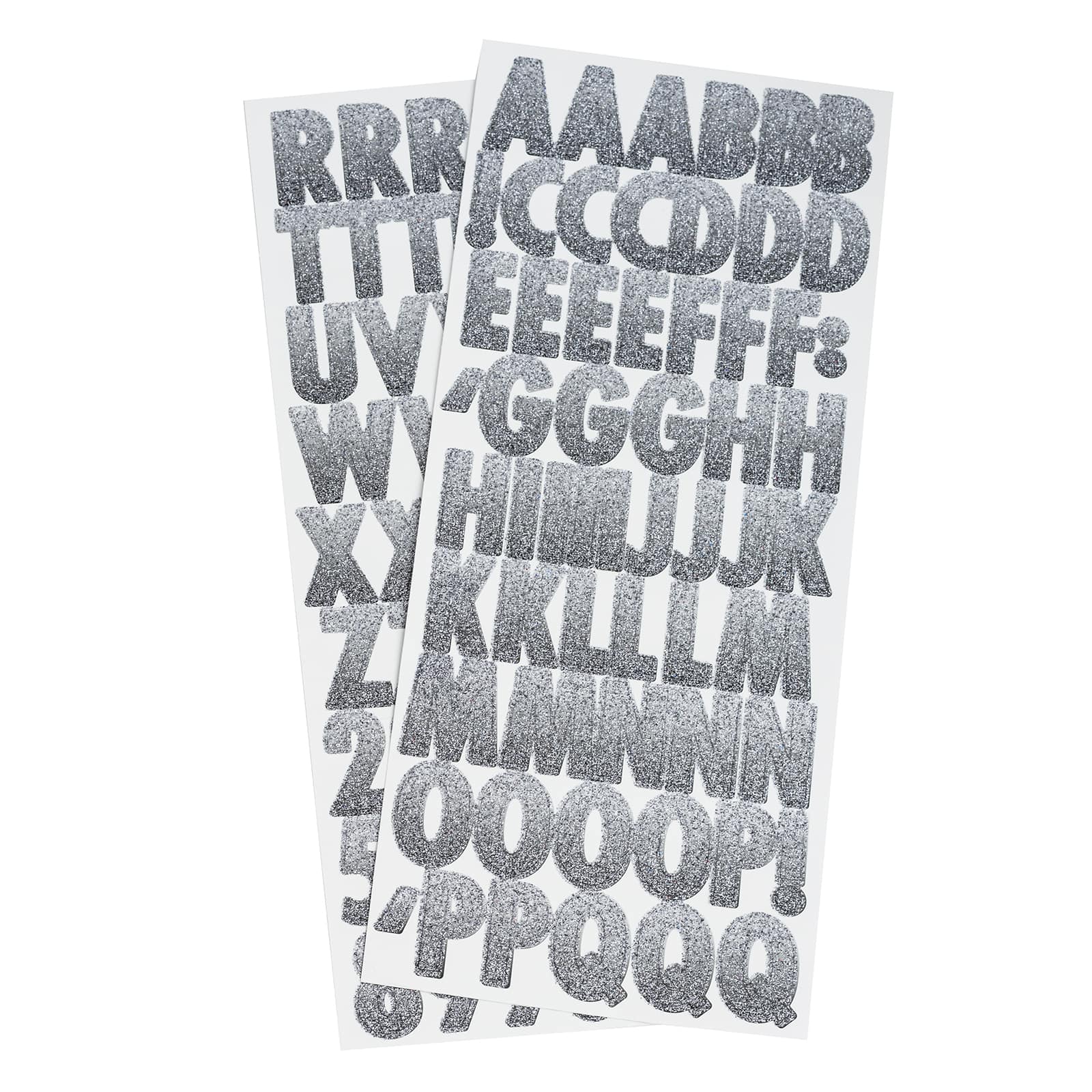 Recollections Glitter Alphabet Stickers - Neutral Ombre - Each