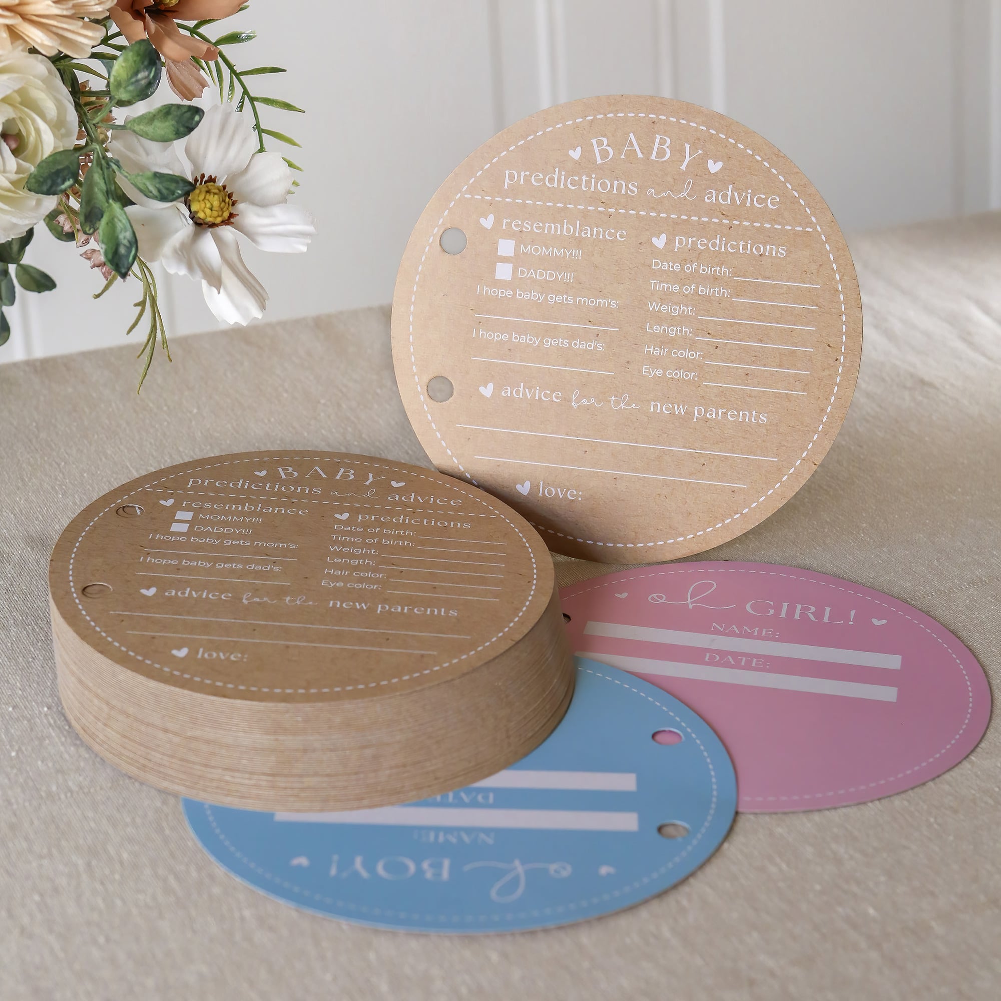 Kate Aspen&#xAE; Kraft Circle Baby Shower Keepsake Book