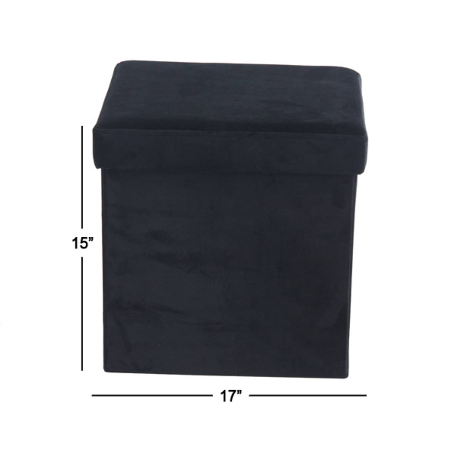 17&#x22; Modern Fabric Storage Stool