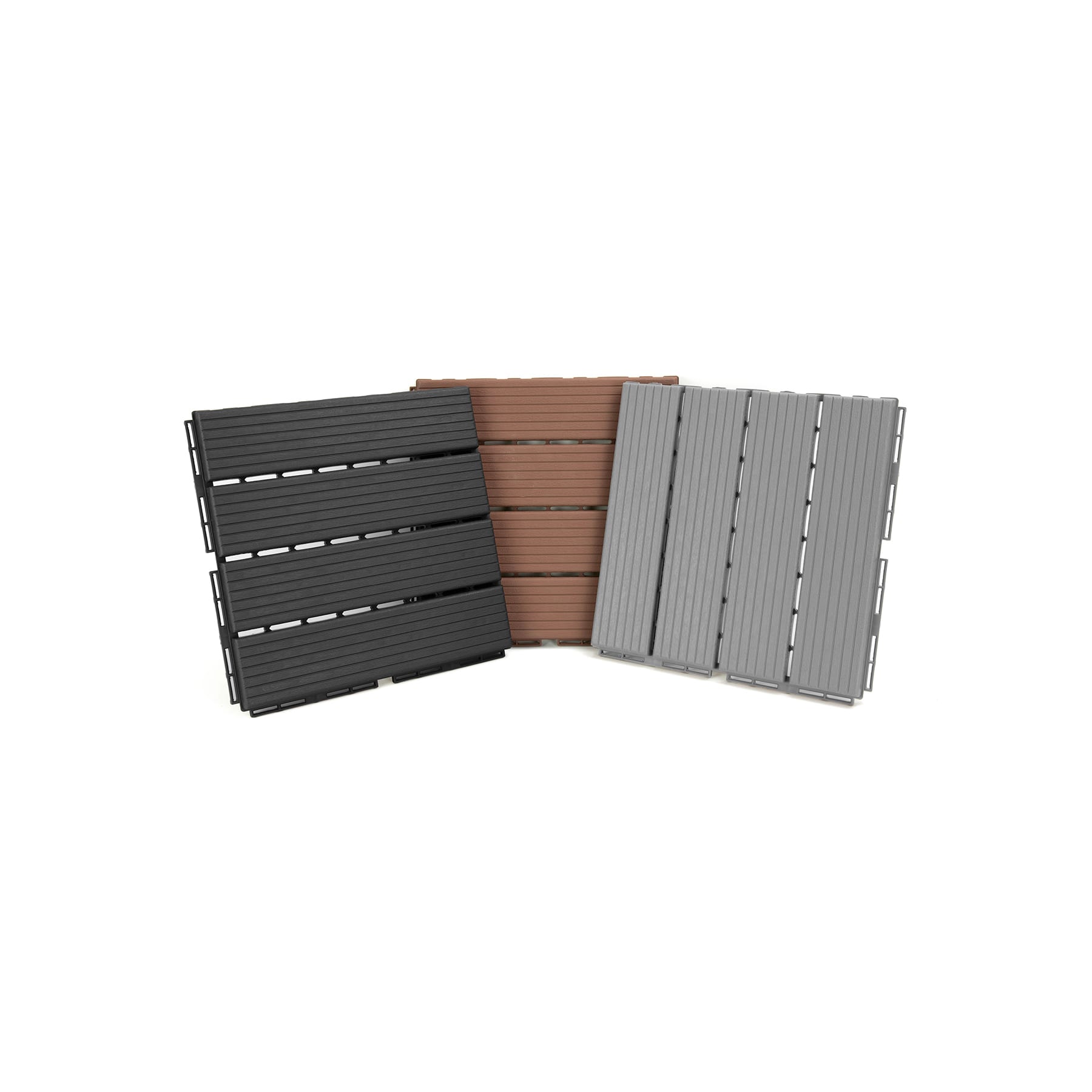 FloorPops Straight Groove Interlocking Deck Tiles, 9ct.