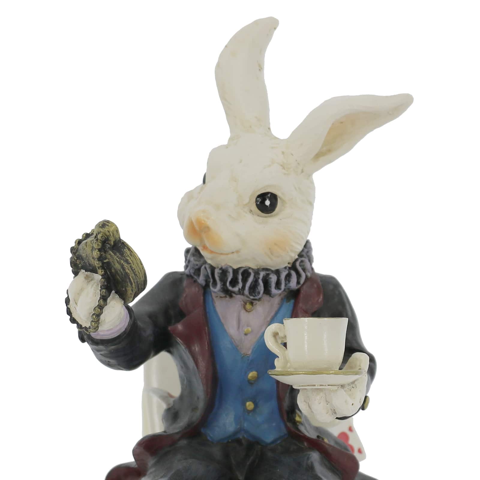 7.25&#x22; White Rabbit on a Toilet Tabletop D&#xE9;cor by Ashland&#xAE;