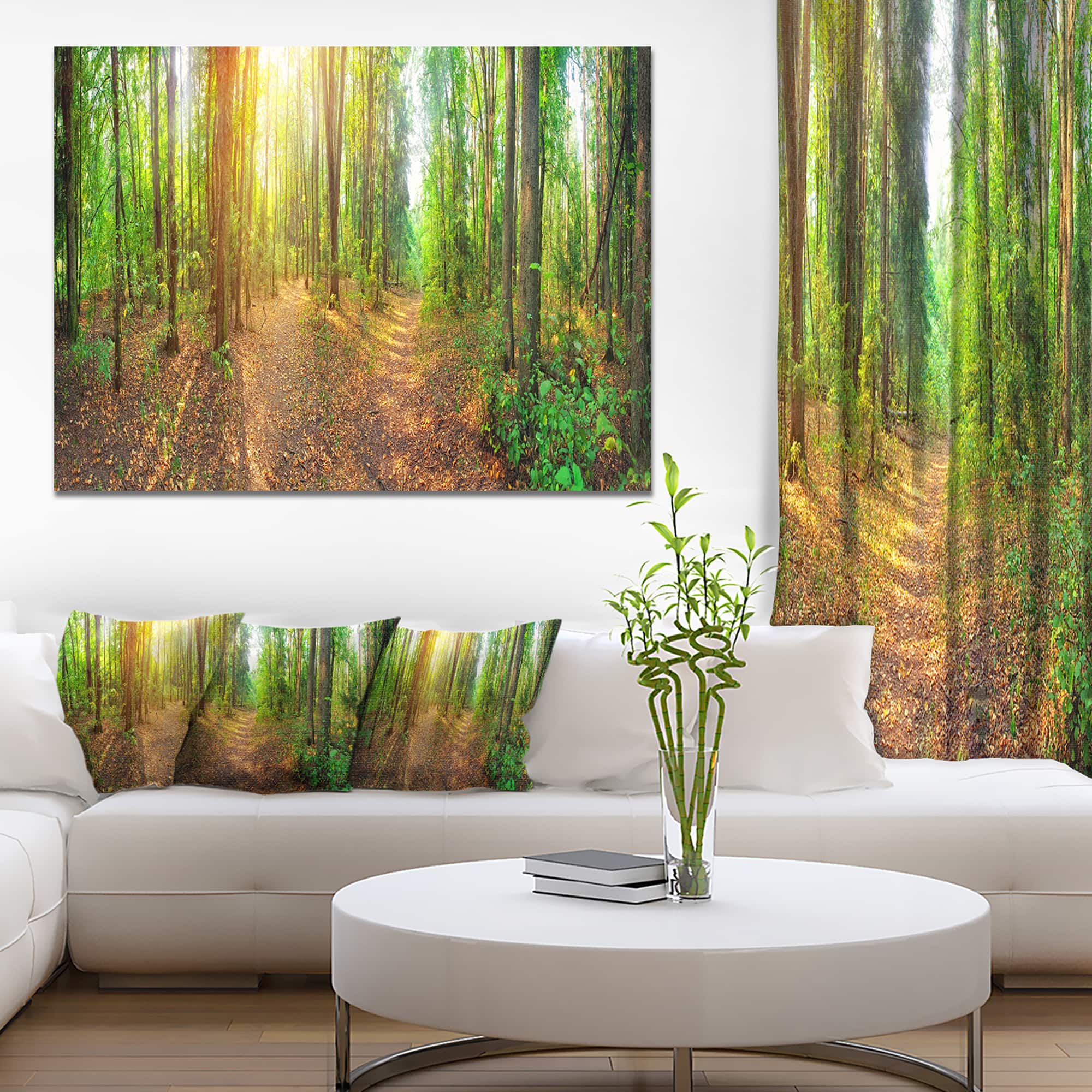 Designart - Dense Forest Panorama - Landscape Canvas Art Print