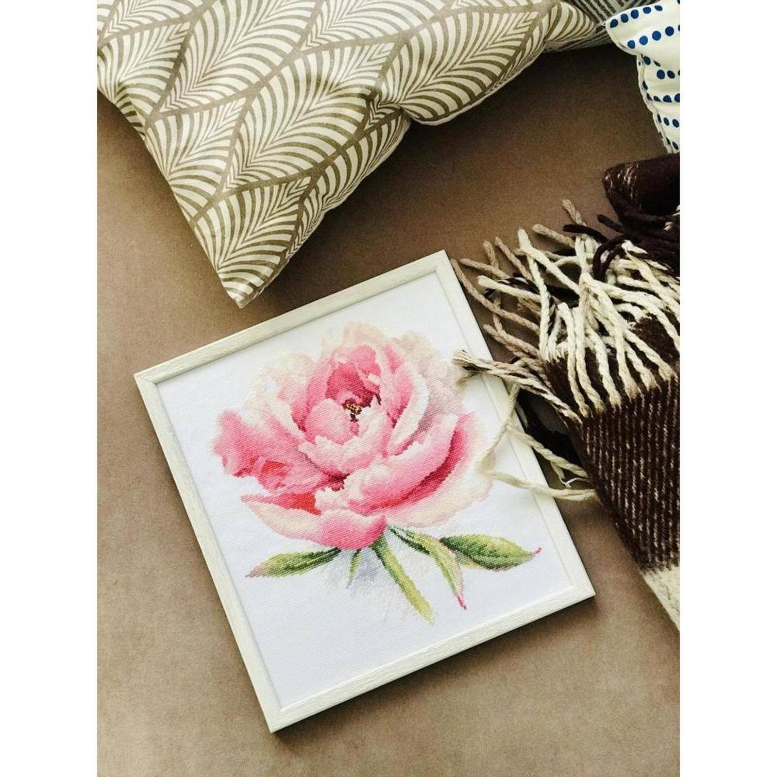 Alisa Tender Peony Cross Stitch Kit