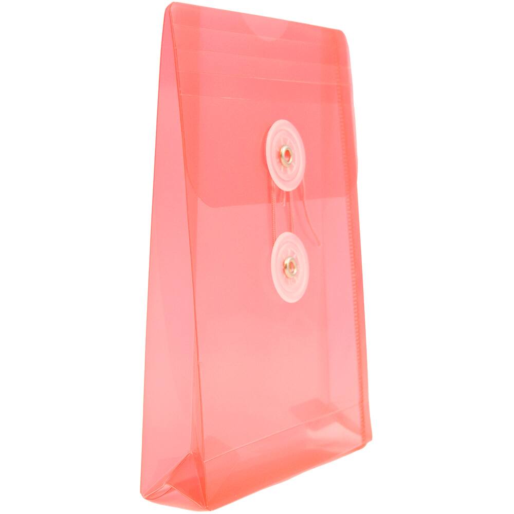 JAM Paper 4.25&#x22; x 6.25&#x22; Plastic Button &#x26; String Tie Closure Envelopes, 12ct.
