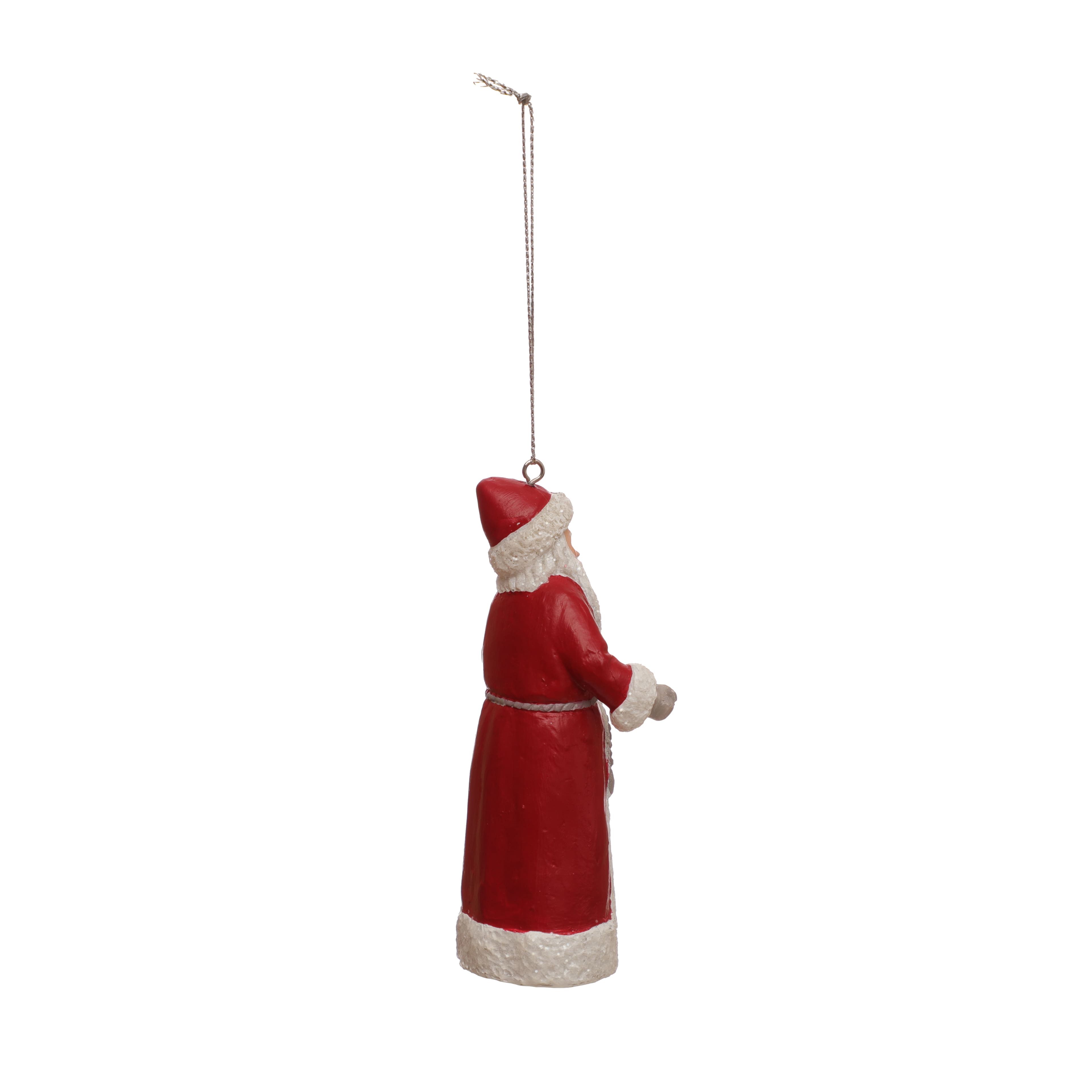 4.5&#x22; Classic Santa with Cardinal Ornament by Ashland&#xAE;