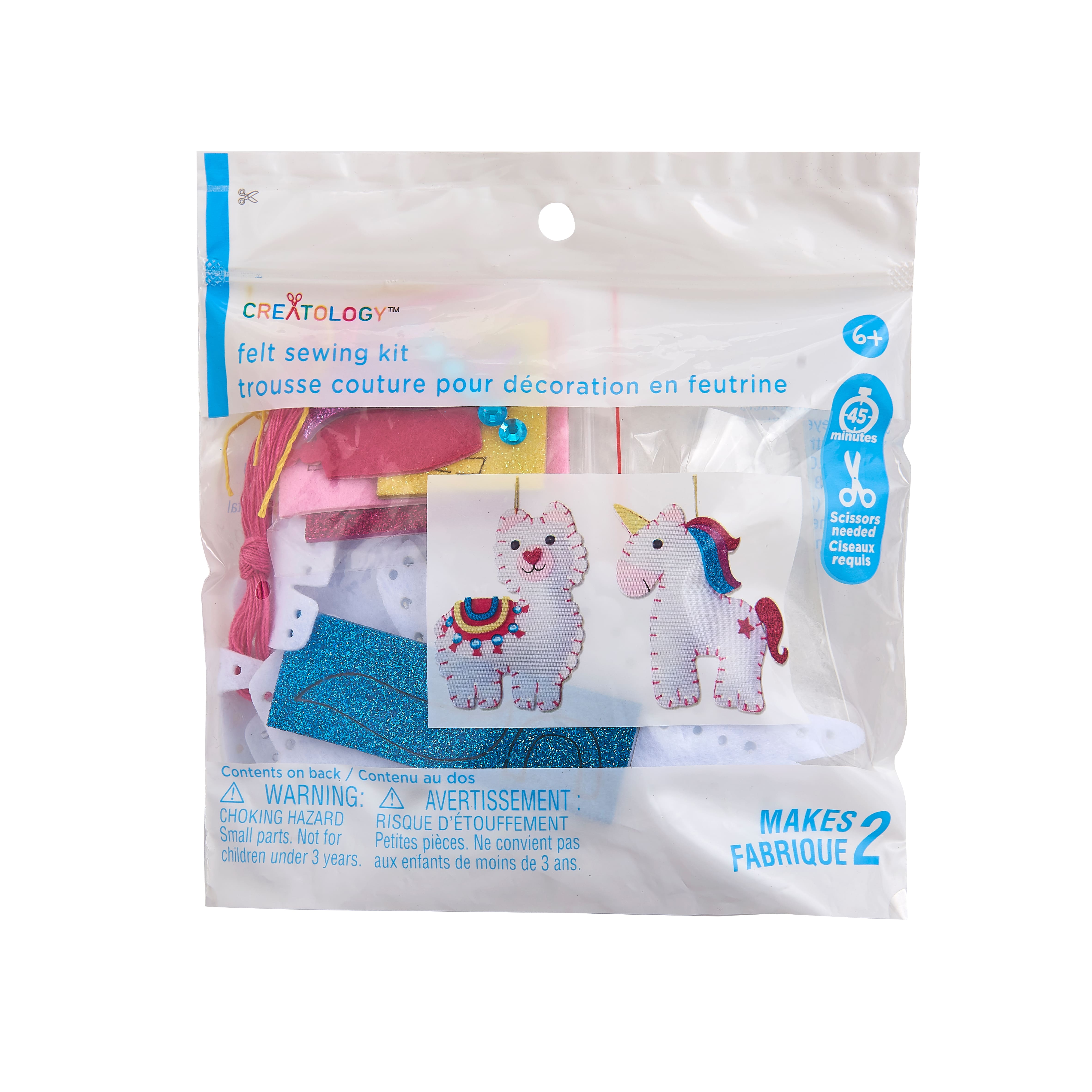 Unicorn &#x26; Llama Felt Sewing Kit by Creatology&#x2122;