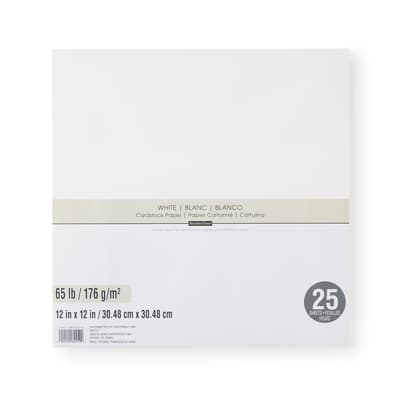 12" x 12" Cardstock Paper by Recollections™, 25 Sheets