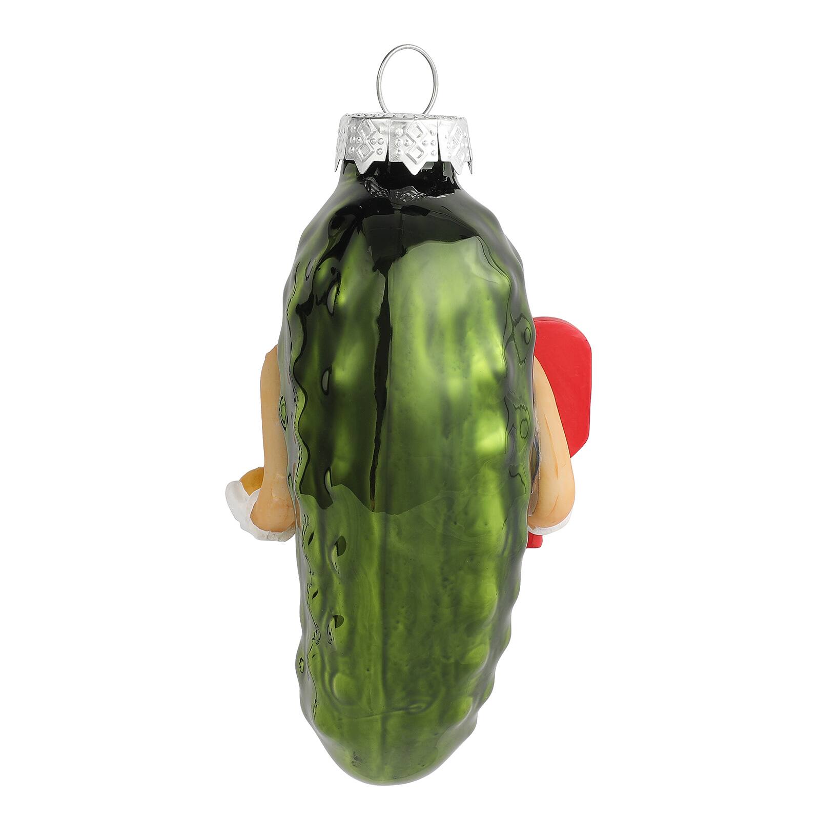 4&#x22; Pickle with Paddle Glass Ornament by Ashland&#xAE;