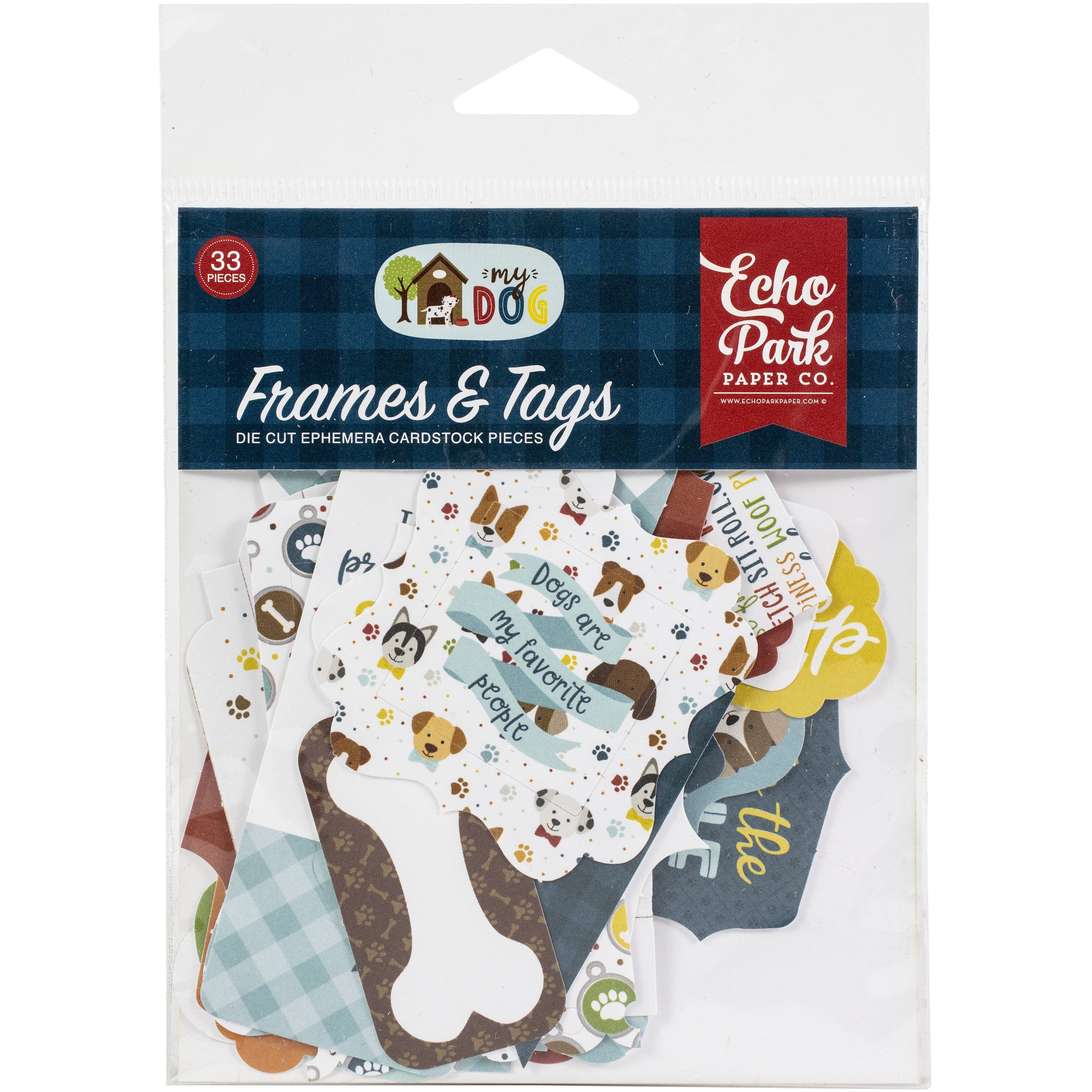 Echo Park Cardstock Ephemera 33/Pkg-Frames & Tags, My Dog| Michaels