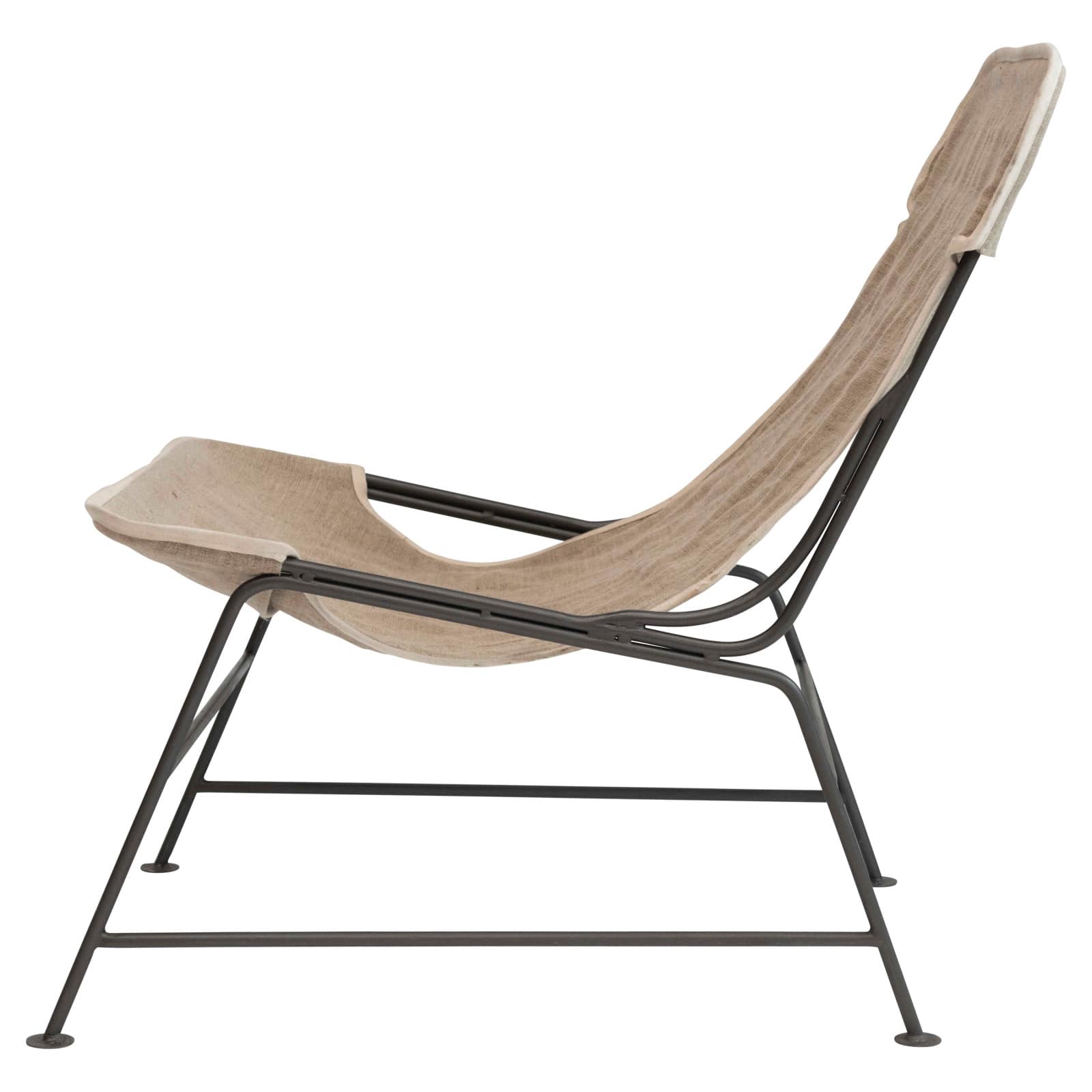 Hello Honey® Reclined Linen Sling Chair with Metal Frame