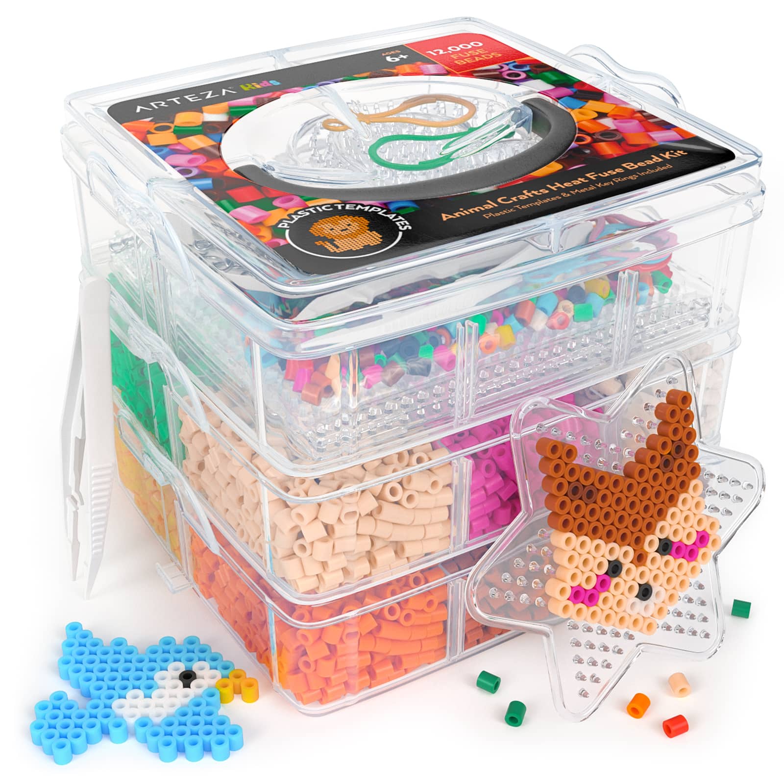 Arteza&#xAE; Kids Animal Crafts Heat Fuse Beads Kit