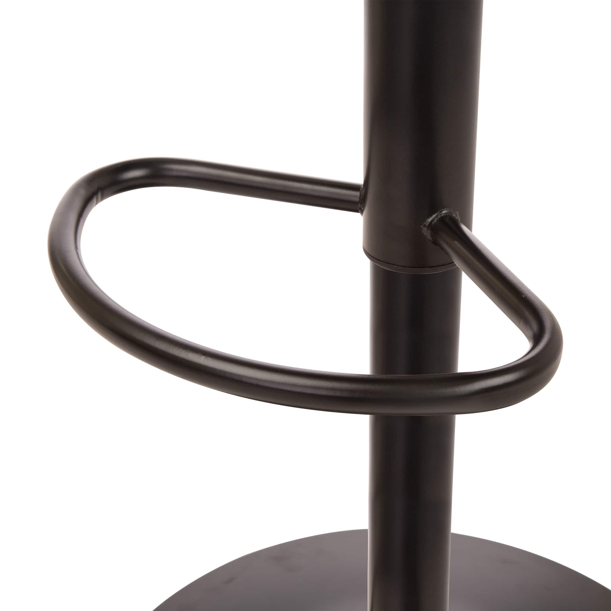 Glitzhome® Mid-Century Leatherette Gaslift Adjustable Swivel Bar Stool Set