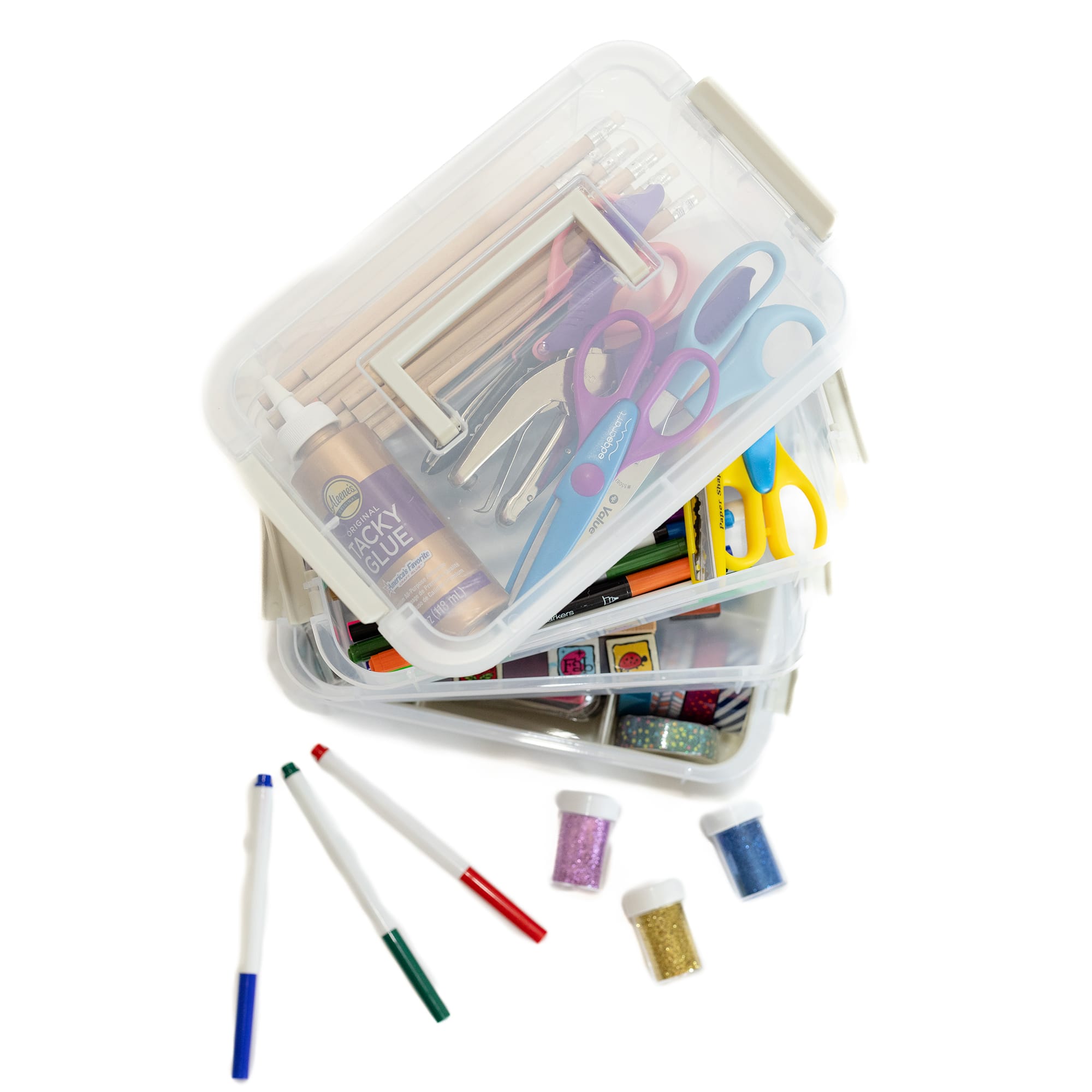 Everything Mary Four Tray Plastic Storage Organizer