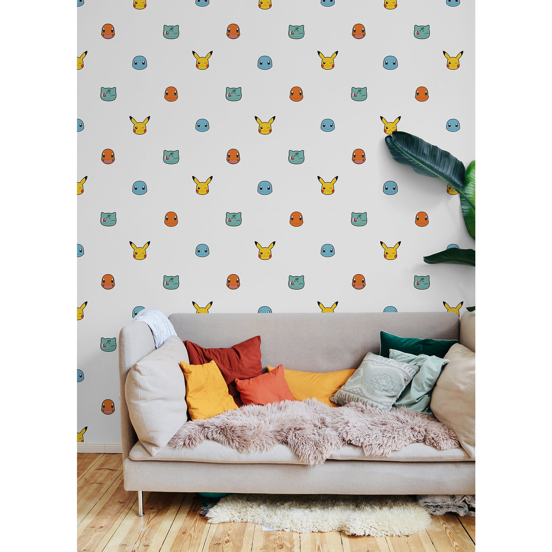 RoomMates Pokémon Character Faces Peel & Stick Wallpaper