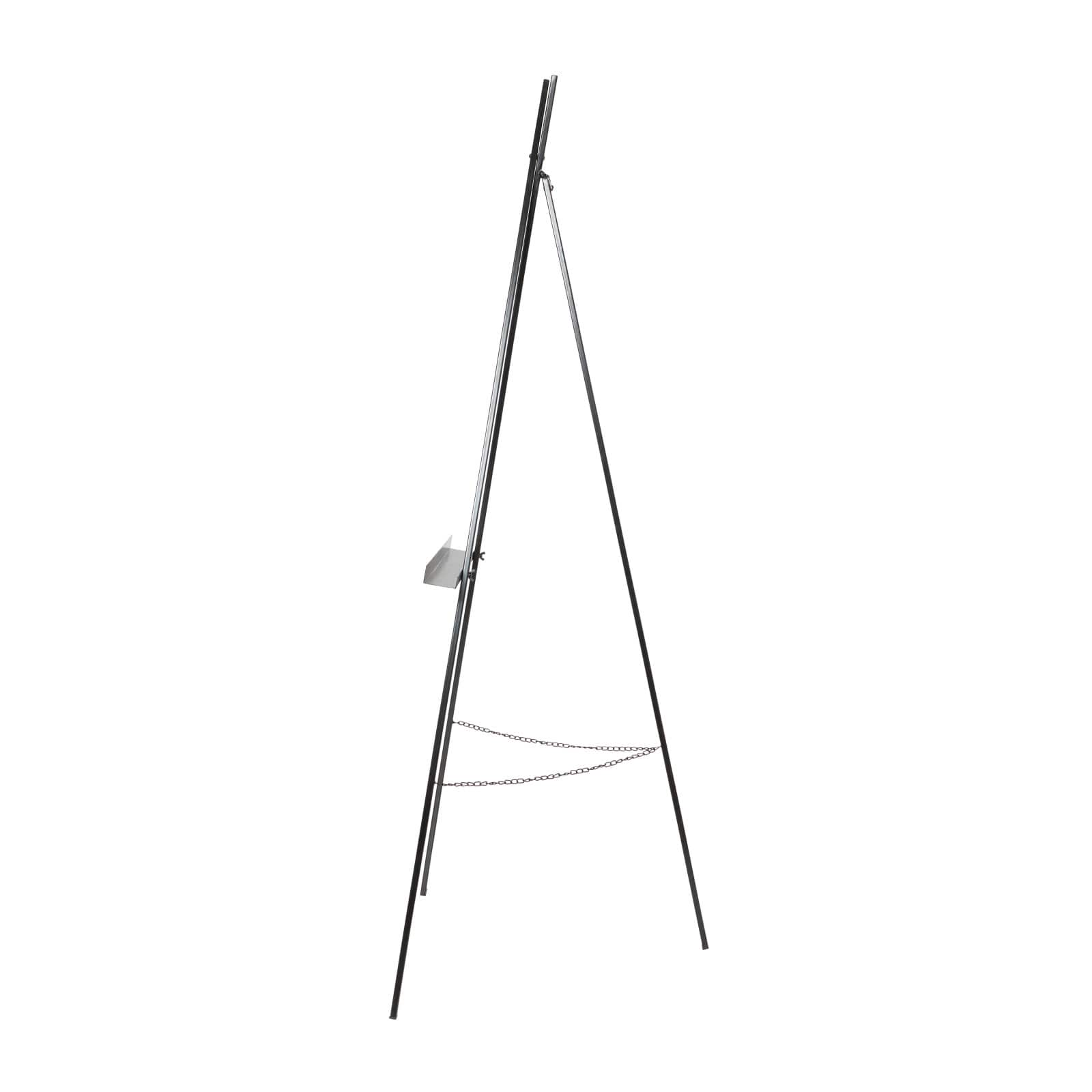 66.5&#x22; Black Metal Adjustable Minimalistic Floor Easel