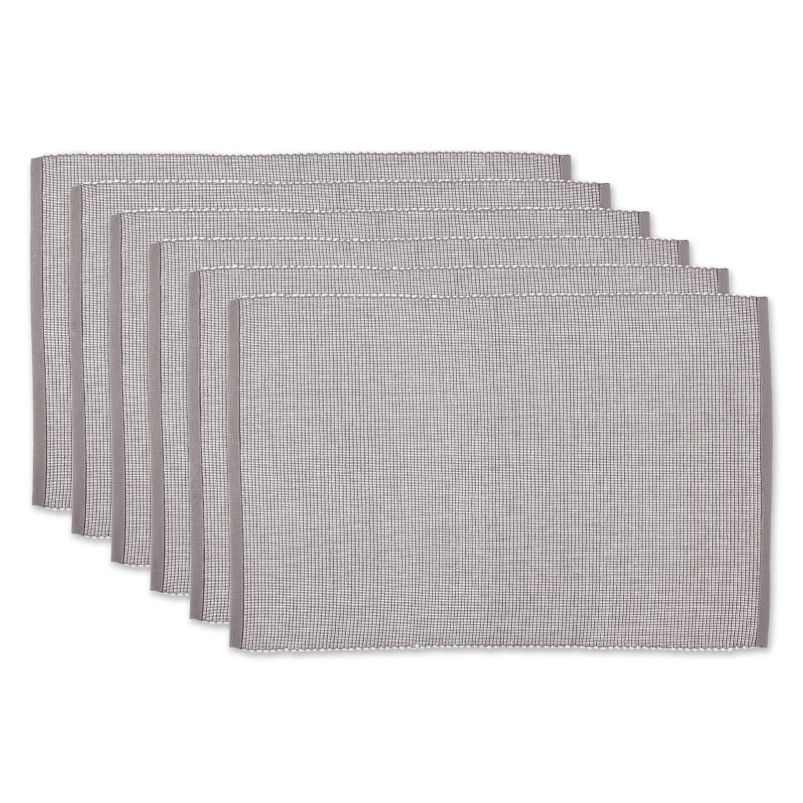 DII® 2-Tone Ribbed Placemats, 6ct.