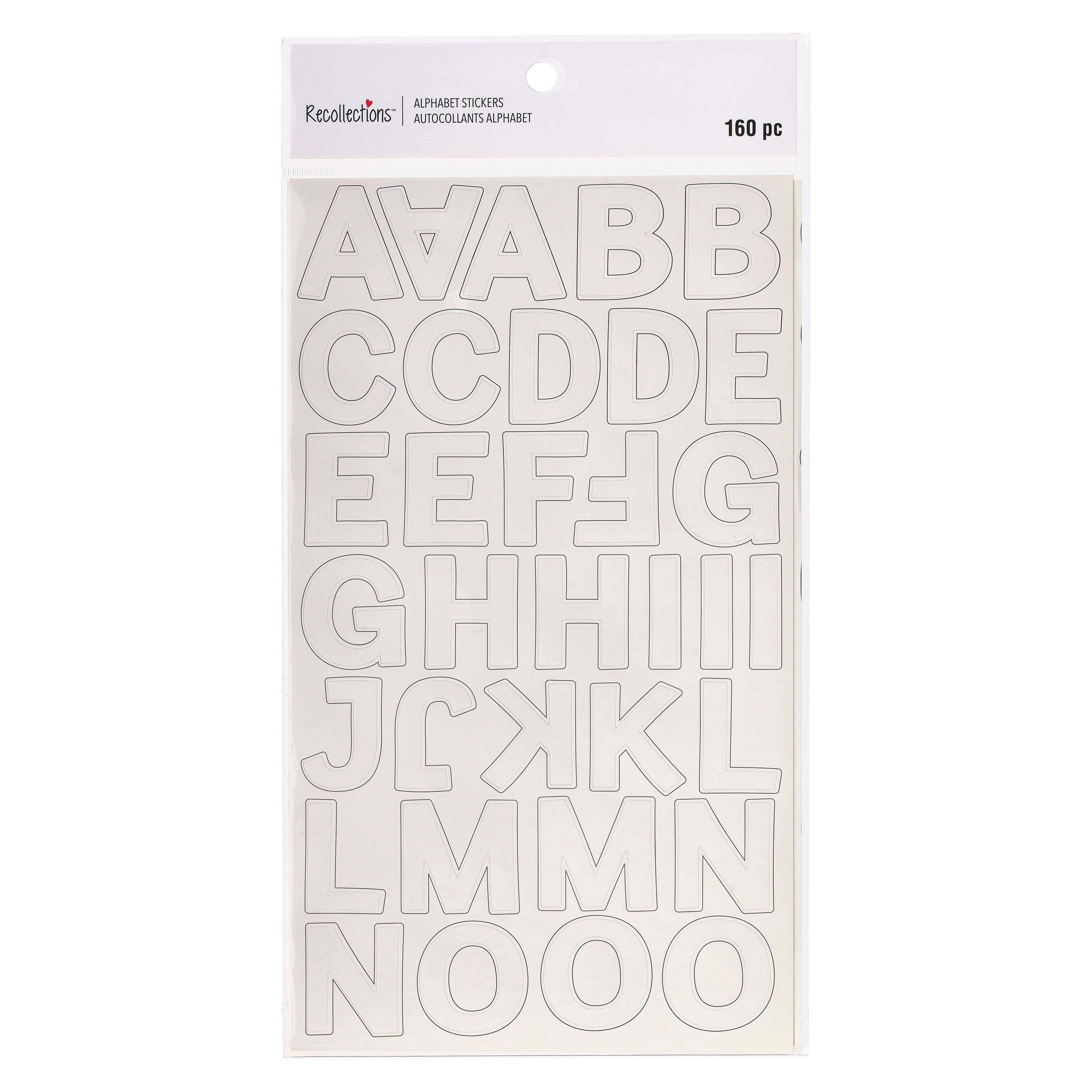 12 Packs: 160 ct. (1,920 total) Block Alphabet Stickers by Recollections™