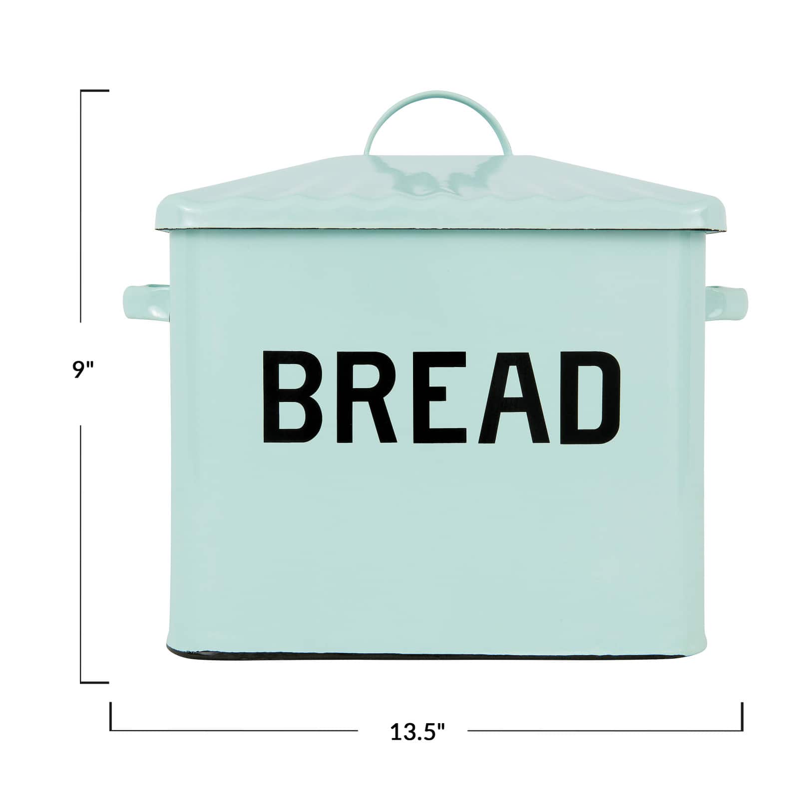 Hello Honey® Enameled Metal Distressed "BREAD" Box with Lid