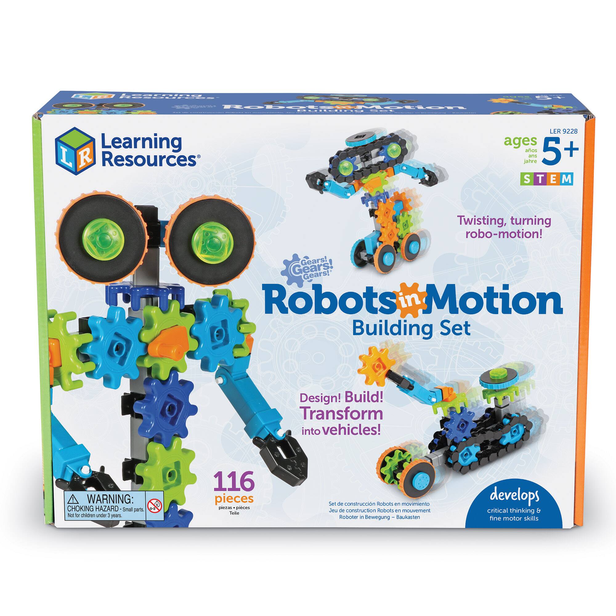 Learning Resources Gears! Gears! Gears! Robots in Motion Building Set