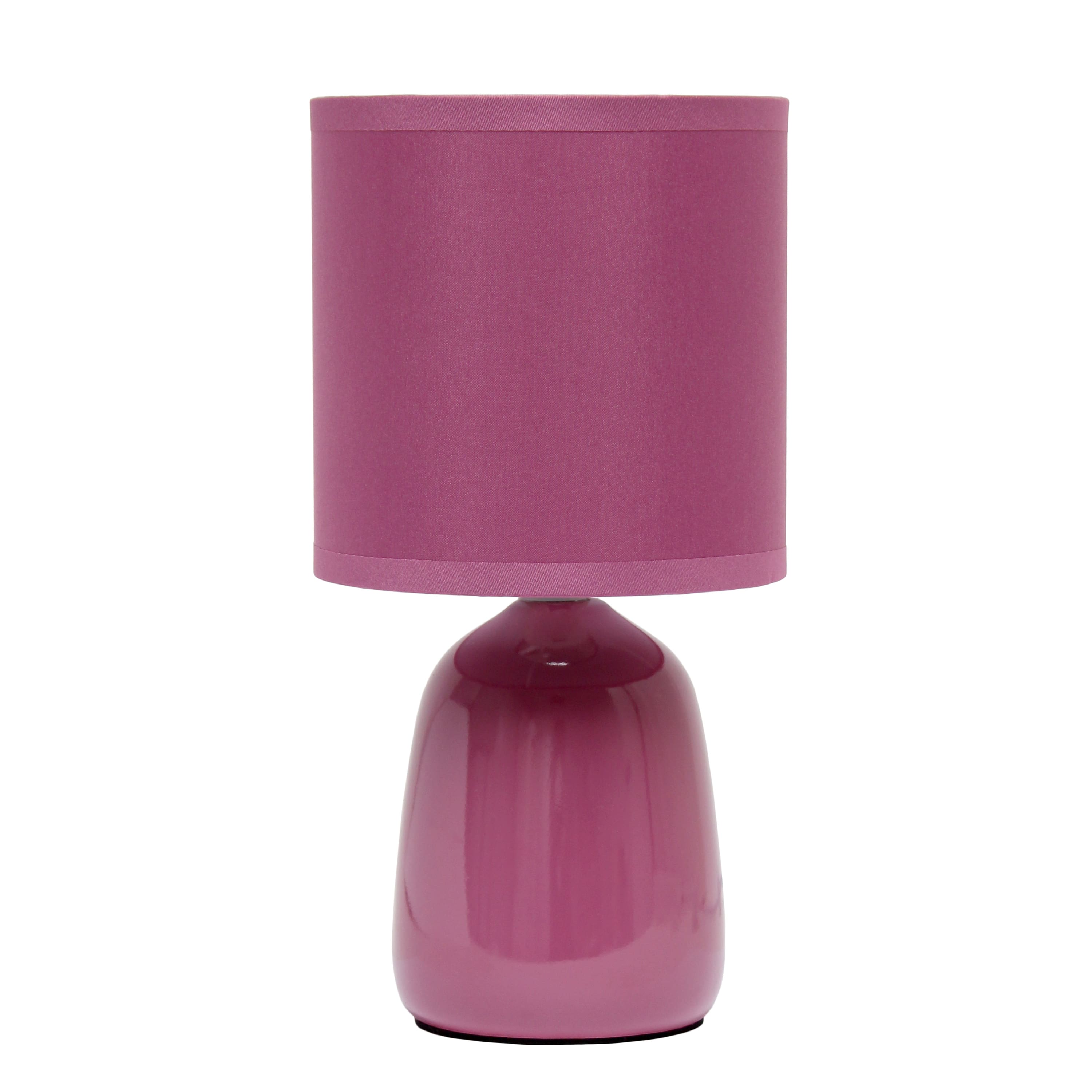 Simple Designs 10" Thimble Base Ceramic Table Lamp