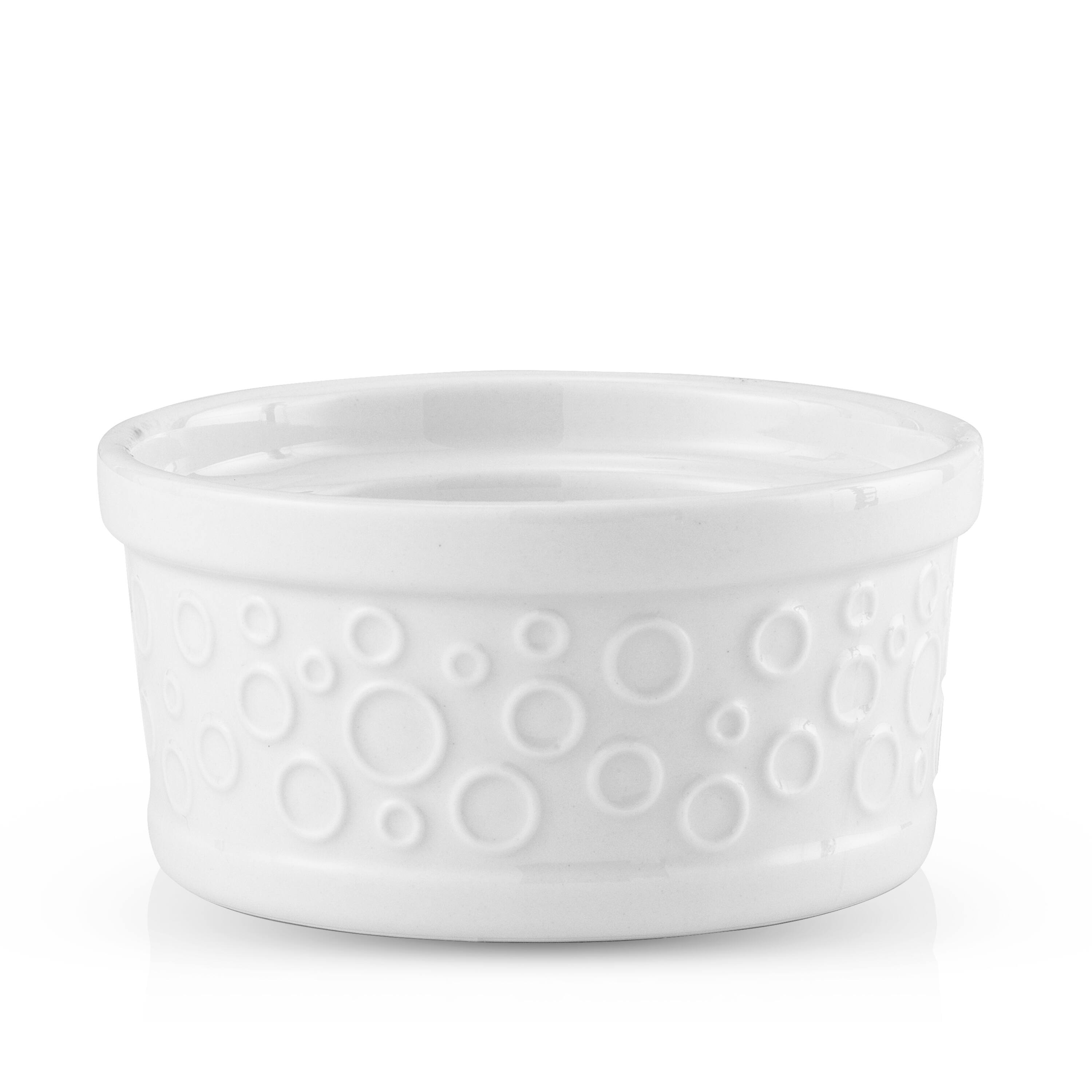 JoyJolt&#xAE; White Embossed Porcelain Ramekins, 4ct.