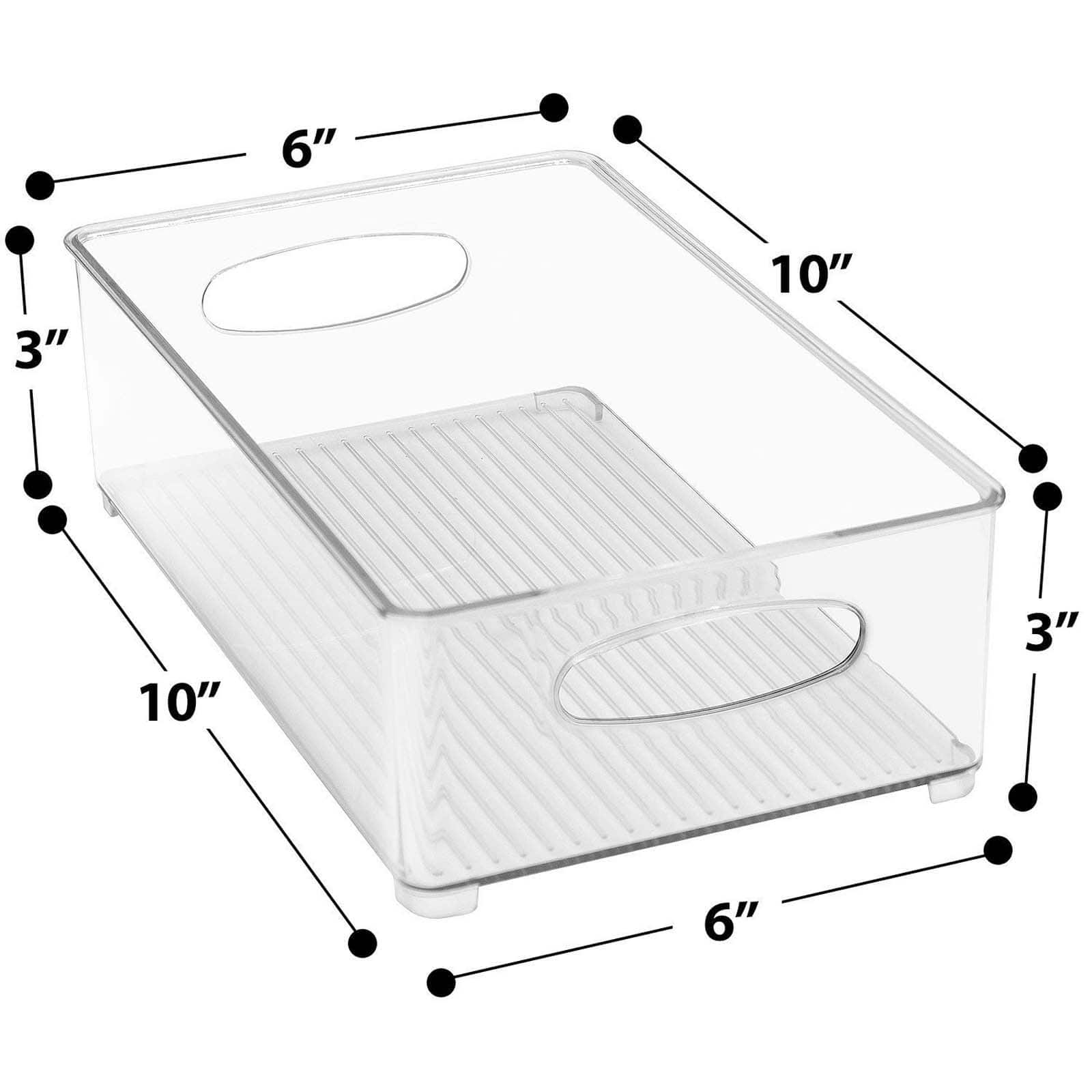 Sorbus Medium Clear Fridge &#x26; Pantry Storage Bins