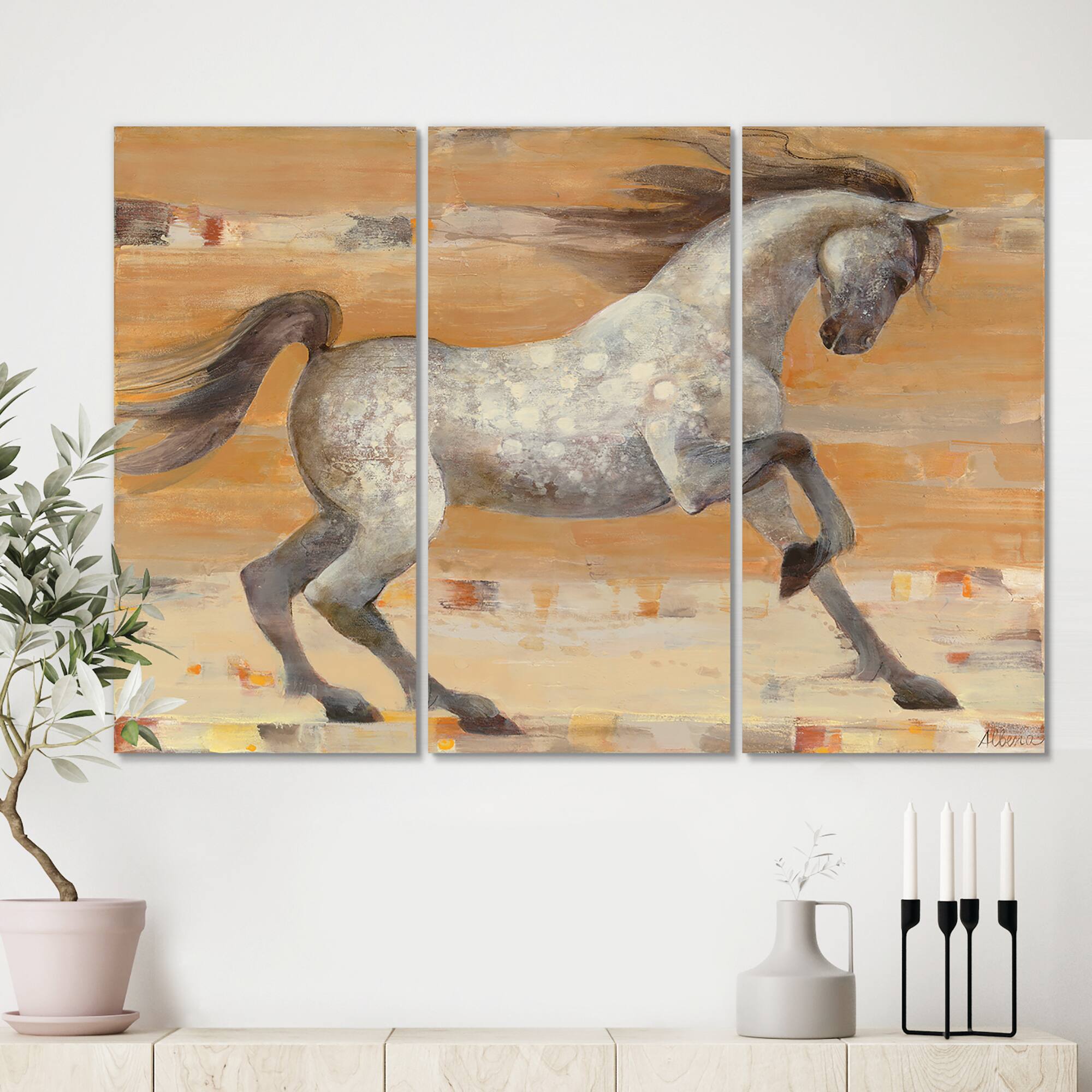 Designart - southwest Beige Horse