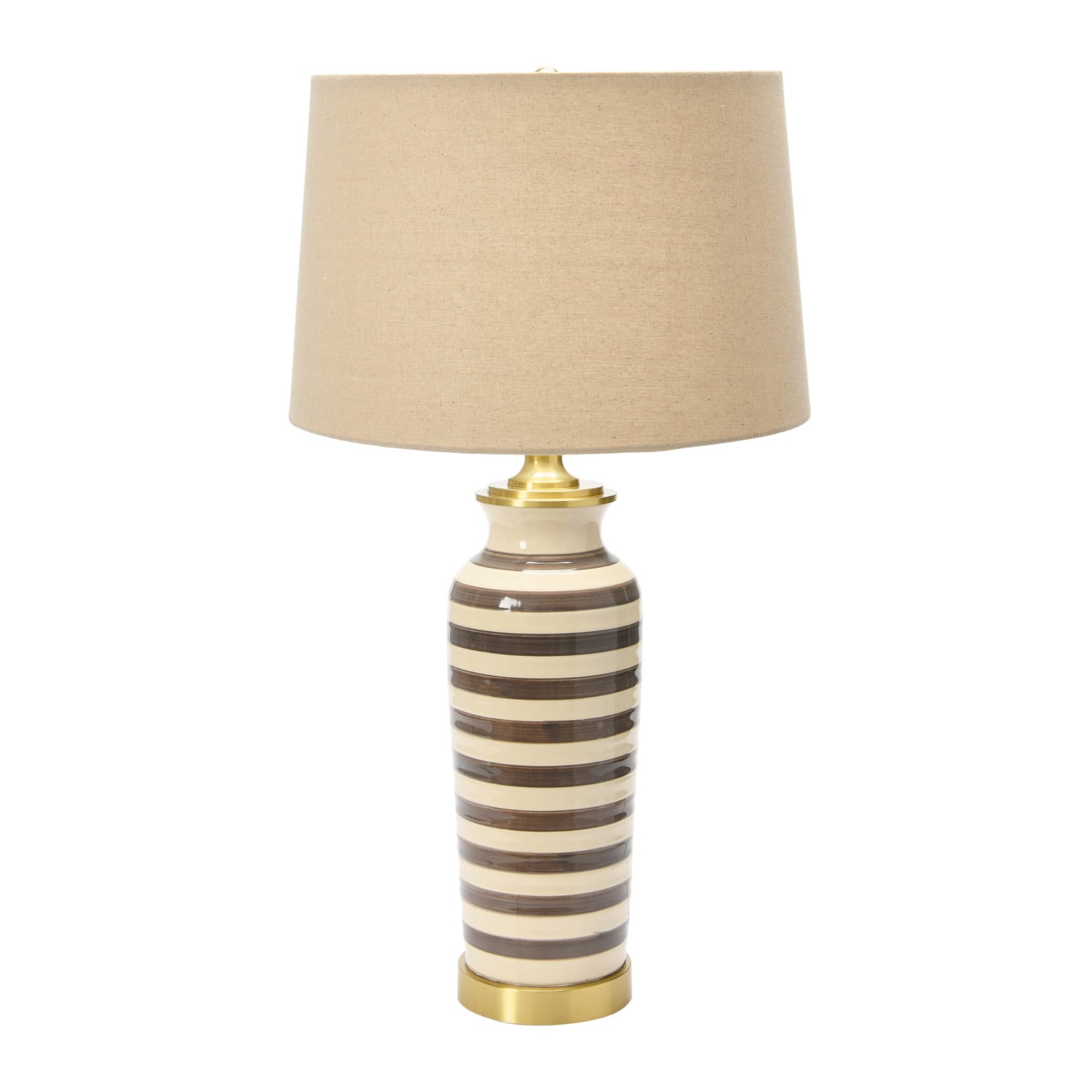 2ft. Striped Ceramic & Metal Desk Lamp