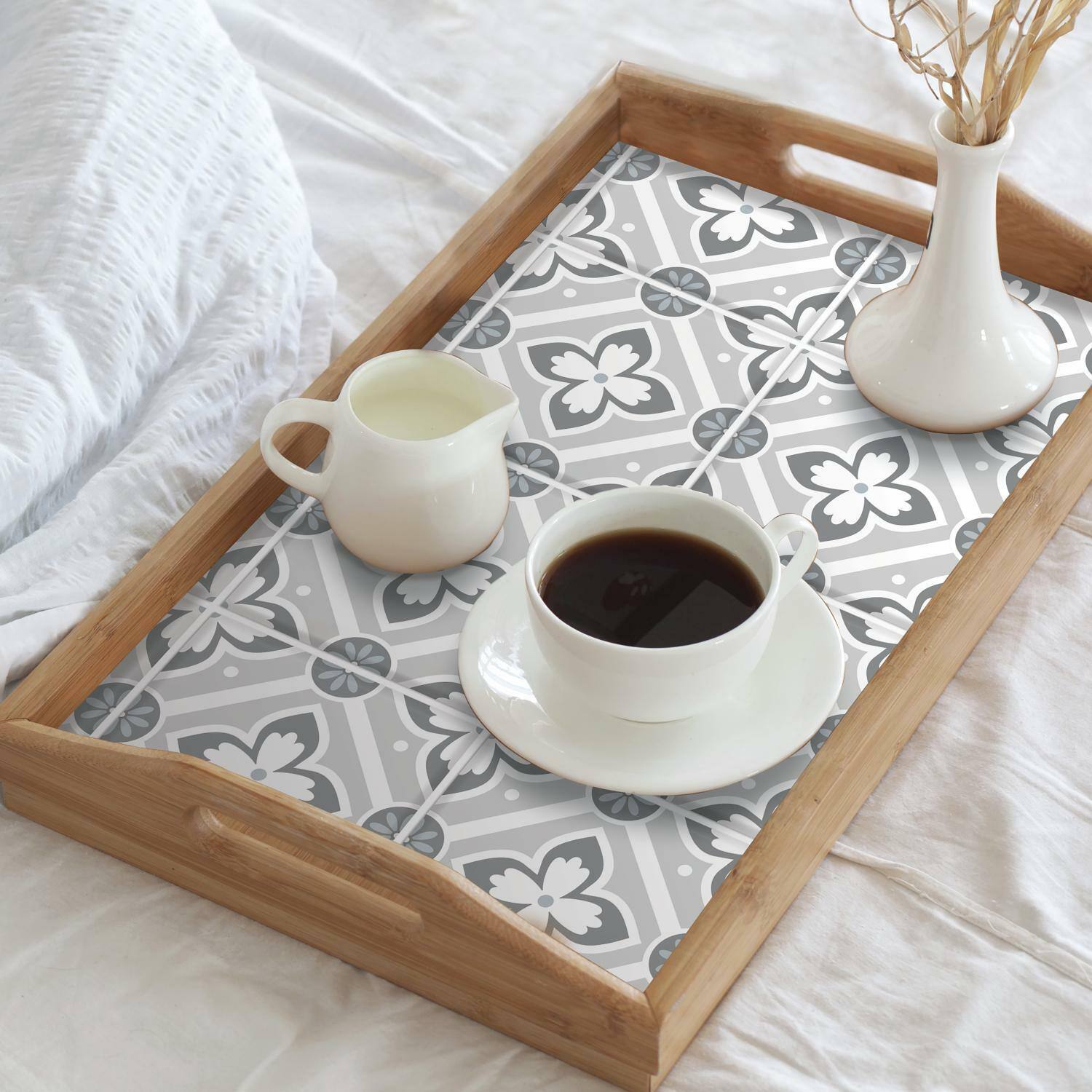 RoomMates Galway Gray Tile Backsplash Peel & Stick Giant Decals