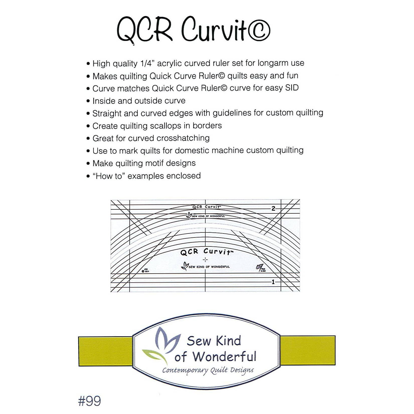 Sew Kind Of Wonderful QCR Ruler Curvit Set
