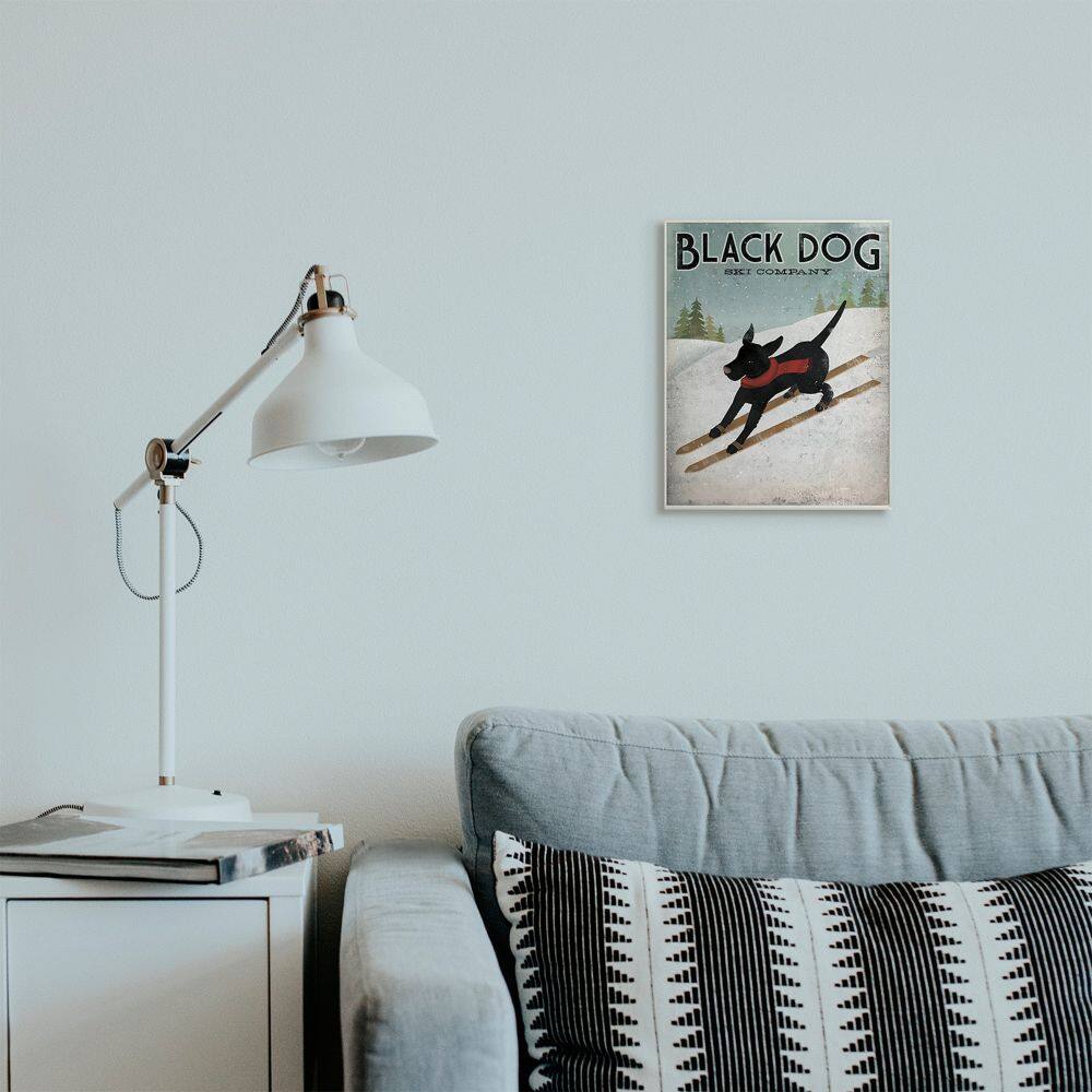 Stupell Industries Black Dog Ski Company Wall Plaque