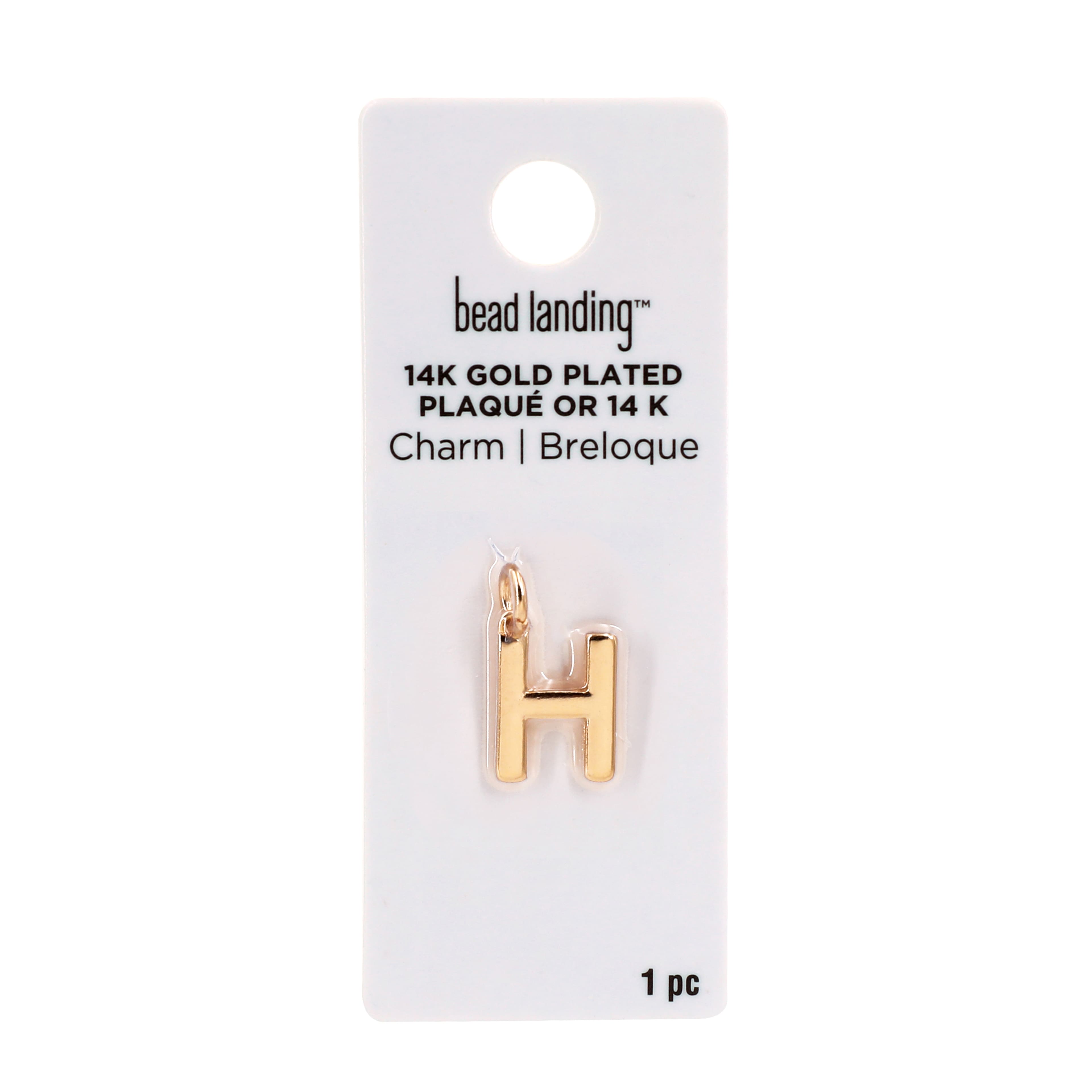 14K Gold Plated Letter Charm by Bead Landing&#x2122;