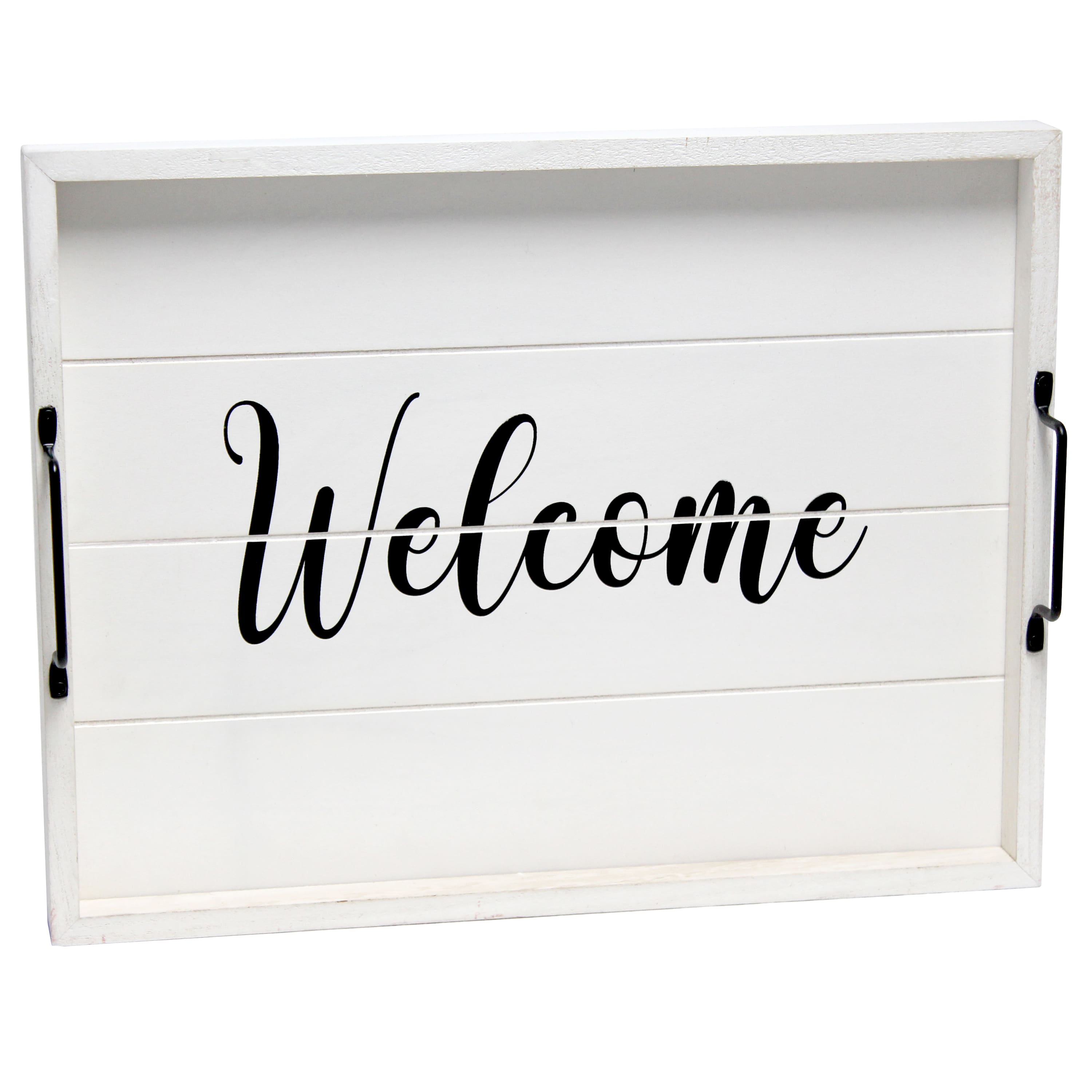Elegant Designs™ 15.5" Welcome Serving Tray with Handles