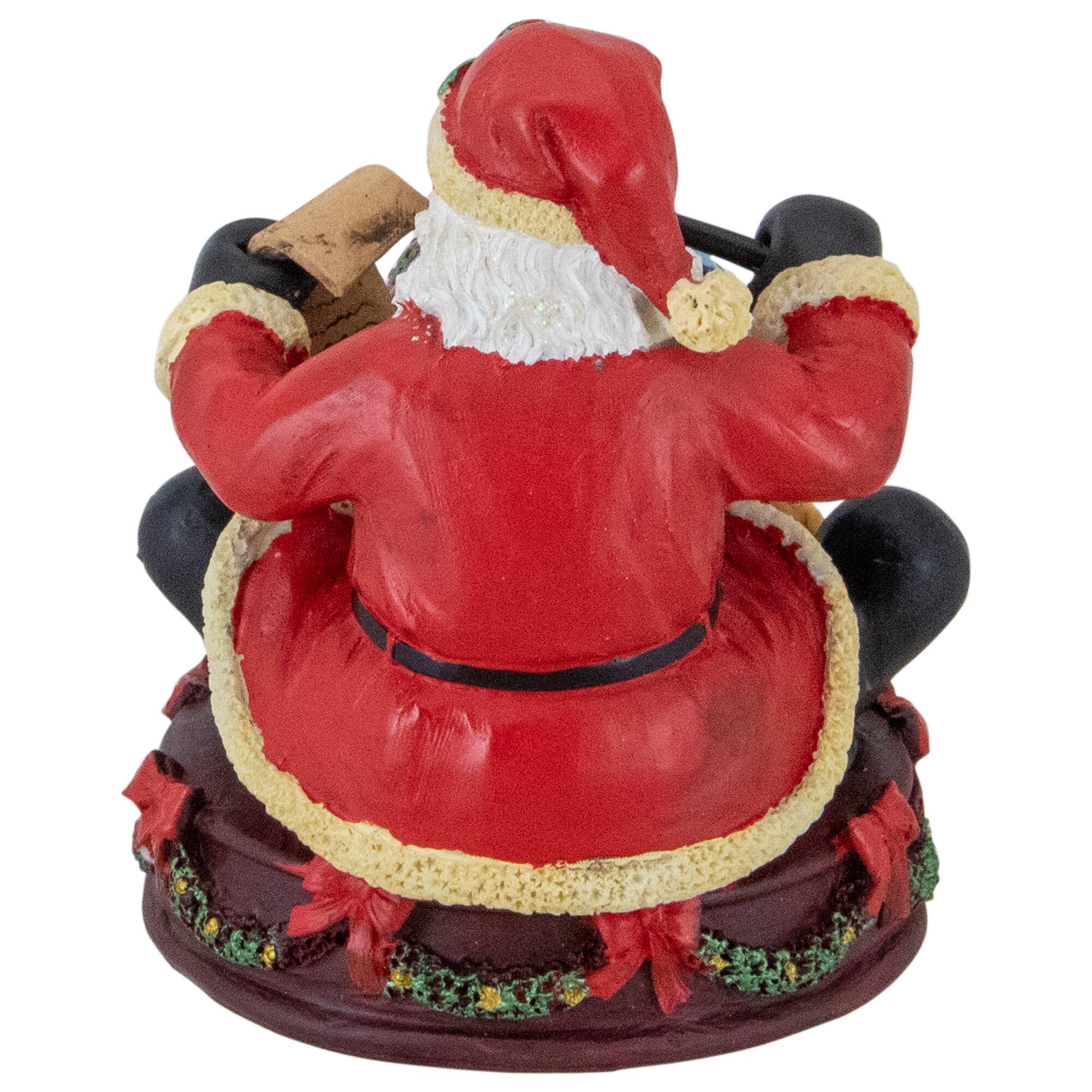 6" Musical Santa Claus Checking His List Christmas Figure