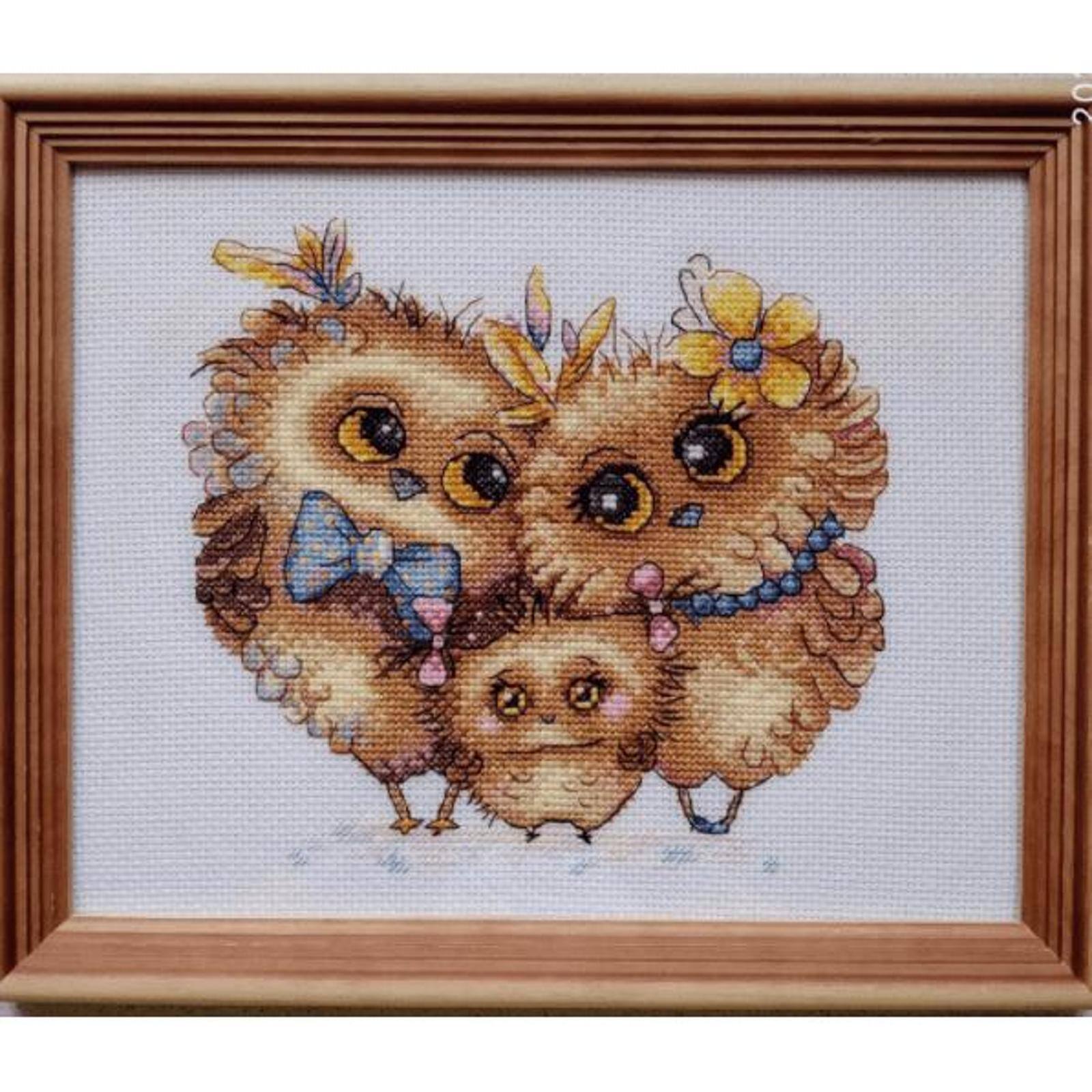 MP Studia Bird Family Cross Stitch Kit