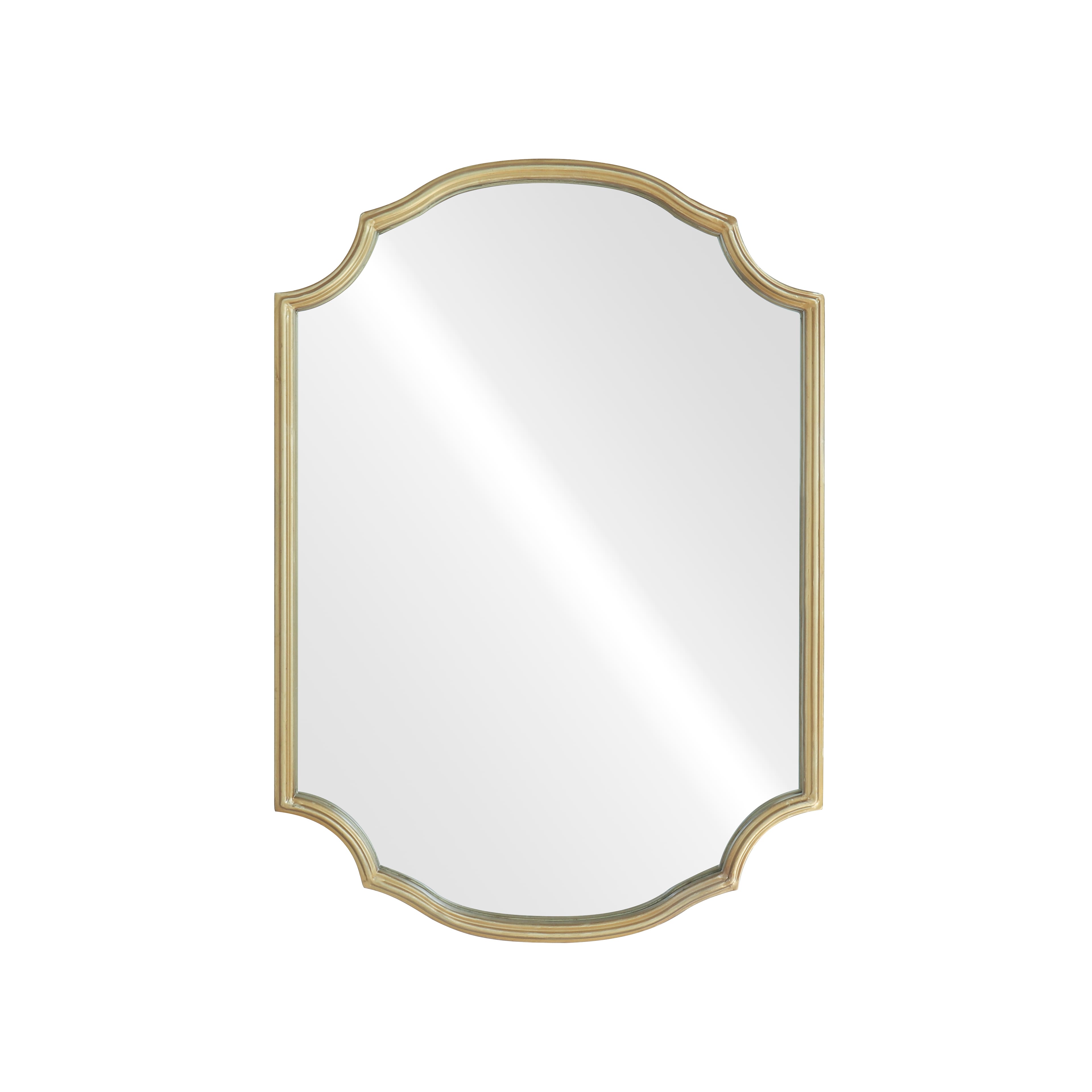 Home 16.5&#x22; x 23.5&#x22; Ornate Gold Scallop Decorative Wall Mirror by Ashland&#xAE;