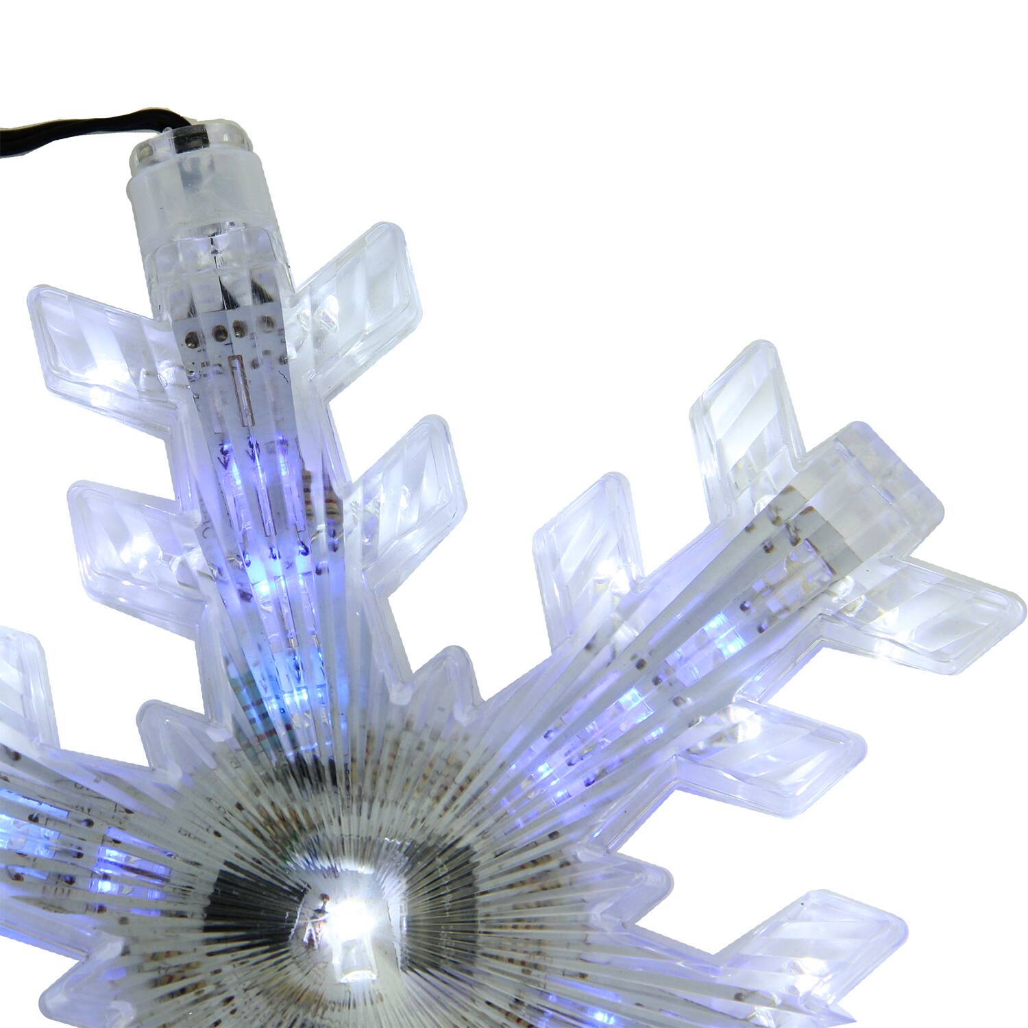 3ct. Cascading White and Blue LED Snowfall Snowflake Christmas Light Set